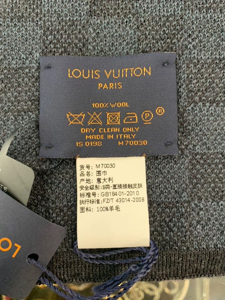 Louis Vuitton Louis Vuitton Blue Check Wool Scarf- Size ONE SIZE - 7 Thumbnail