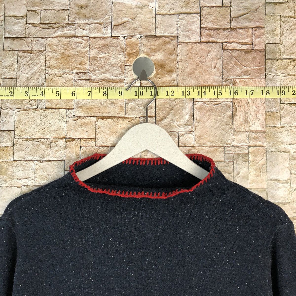 Comme des Garcons Comme Des Garcons 90s Speckled Red Whipstitch Knit #A1231 Size M / US 6-8 / IT 42-44 - 4 Thumbnail