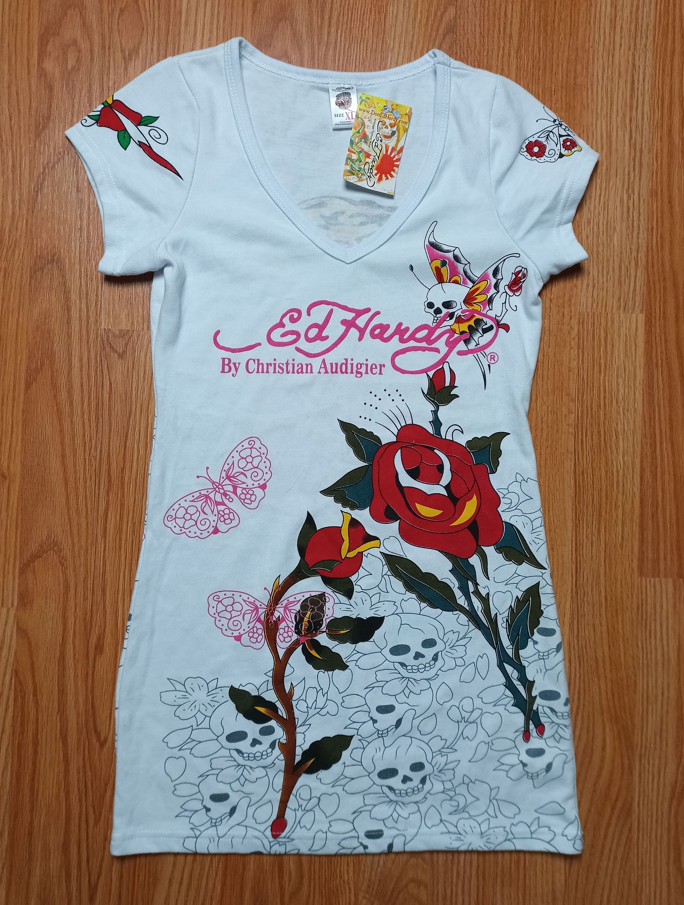 Christian Audigier × Ed Hardy Ed Hardy Christian Audigier NEW Long Top Blouse XL Size XL / US 12-14 / IT 48-50 - 1 Thumbnail