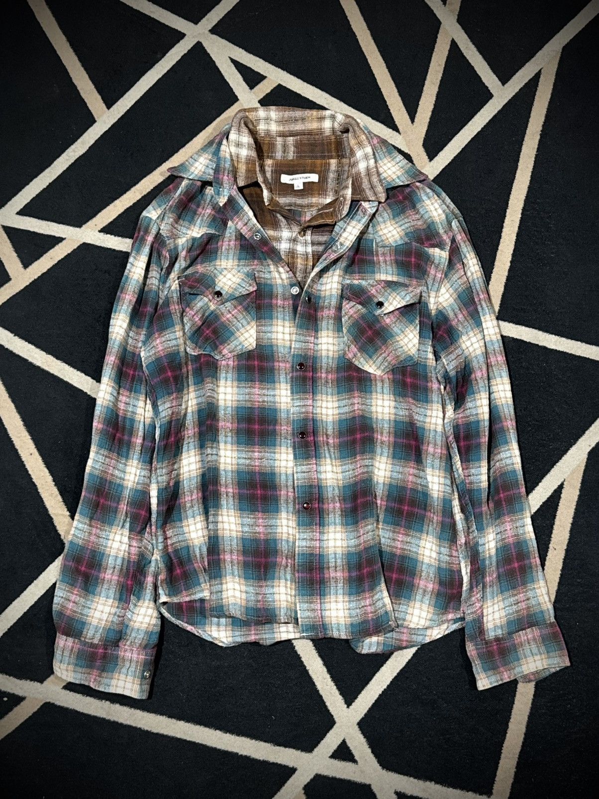 Tornado Mart Double Layers Junglestrom Long Shirt Japanese Styled Size US L / EU 52-54 / 3 - 2 Thumbnail