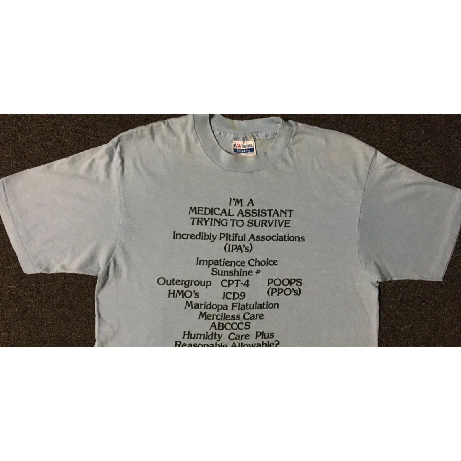 Vintage VINTAGE 90s Medical Assistant Trying To Survive Faded Shirt S Nurse Funny Grunge 80s Size US S / EU 44-46 / 1 - 6 Thumbnail