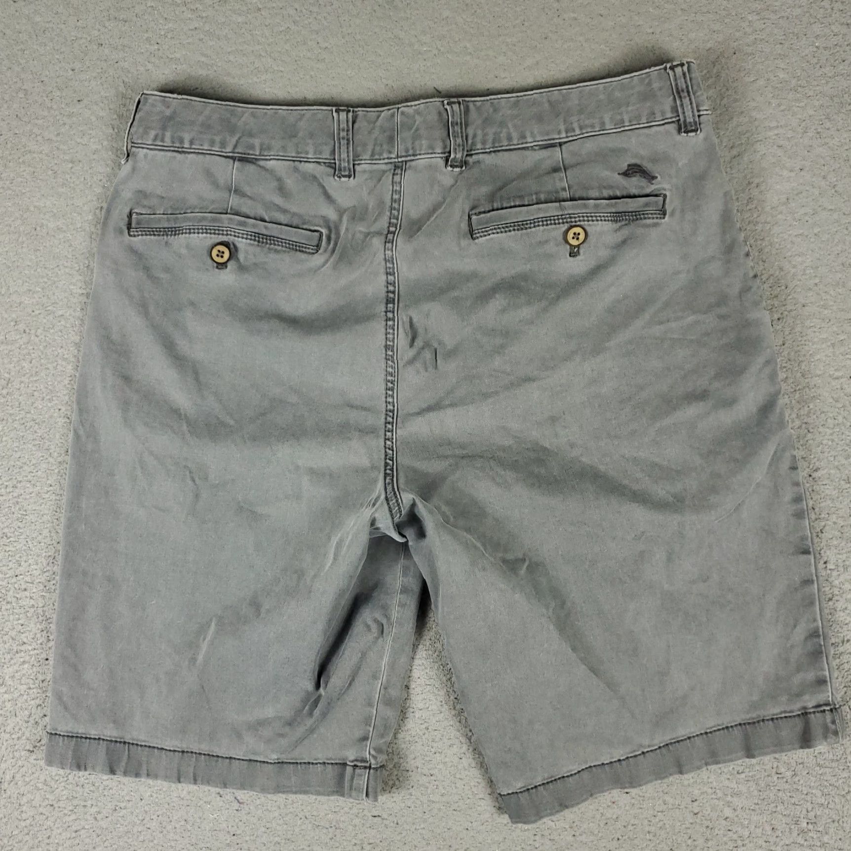 Tommy Bahama Tommy Bahama Shorts Mens Size 33 Gray Cotton Blend Flat Front Chino Pockets 34 Waist Regular Fit Summer Style Mens Size US 34 / EU 50 - 7 Thumbnail