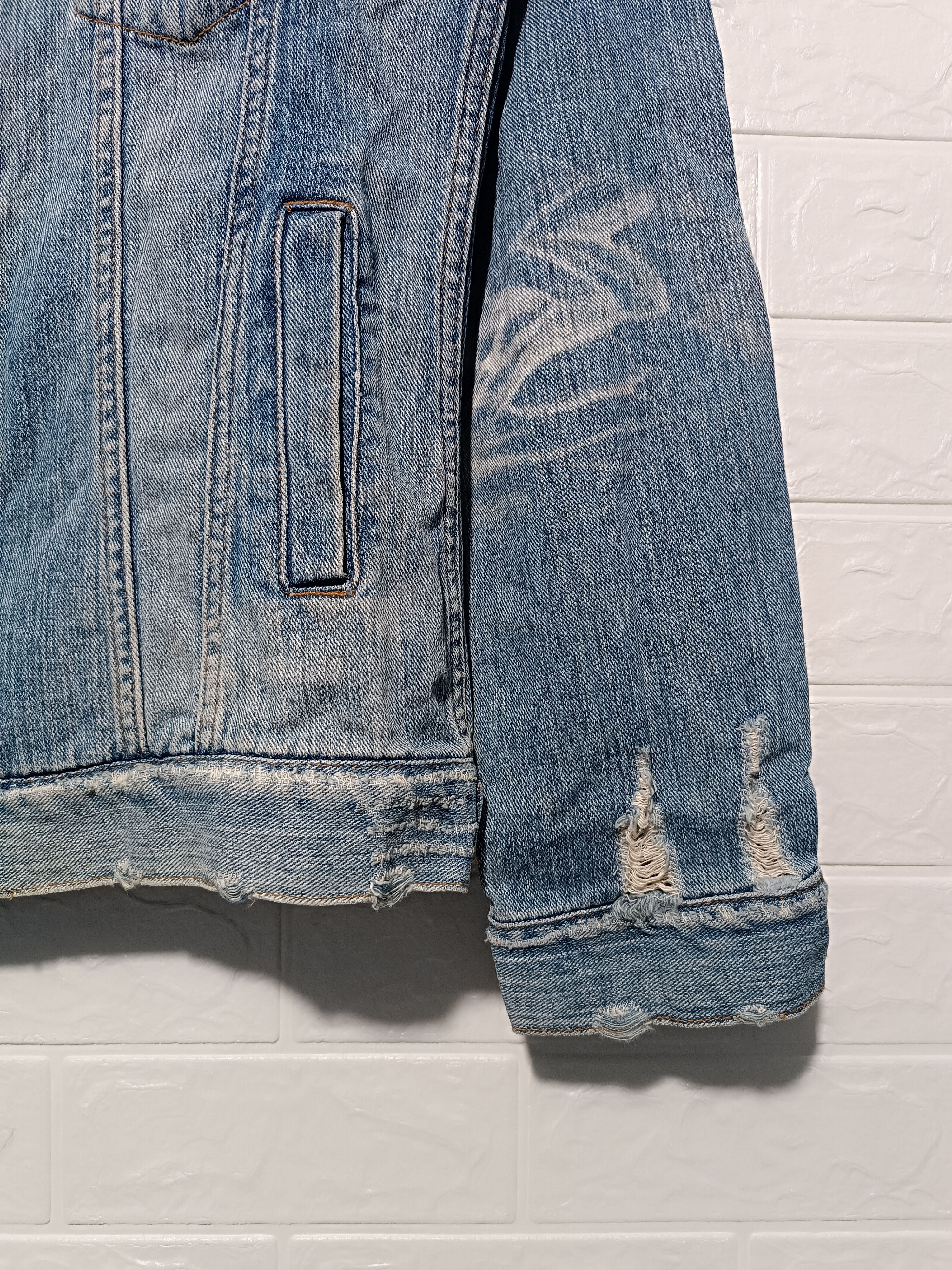 Japanese Brand Japanese Ripped Denim Jacket If Six Was Nine Style Size US M / EU 48-50 / 2 - 7 Thumbnail