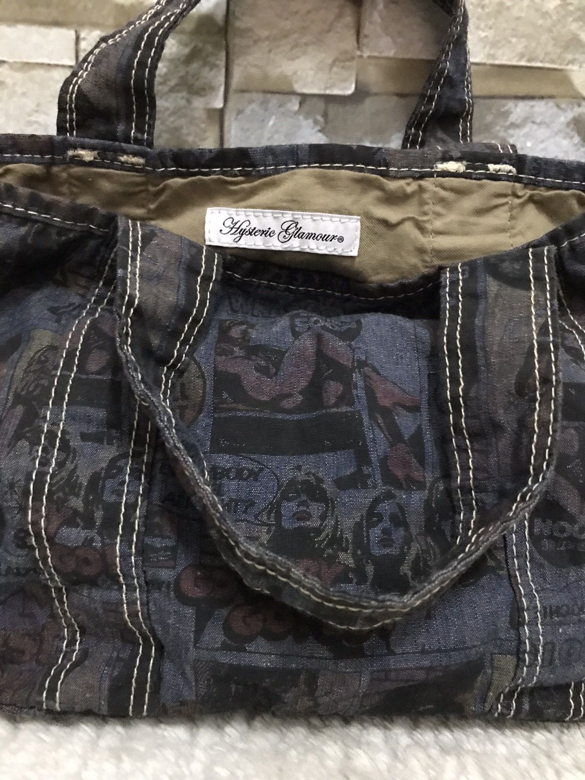Hysteric Glamour RARE Vintage Hysteric Glamour denim Mini Tote Bag Size ONE SIZE - 6 Thumbnail