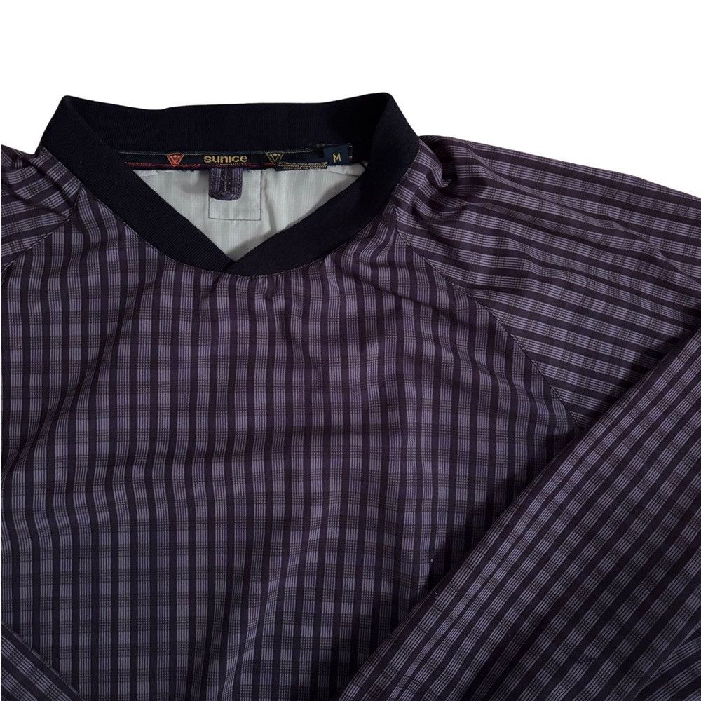 Vintage Sunice Purple/Grey Checkered Nylon Sweater Size US M / EU 48-50 / 2 - 3 Thumbnail