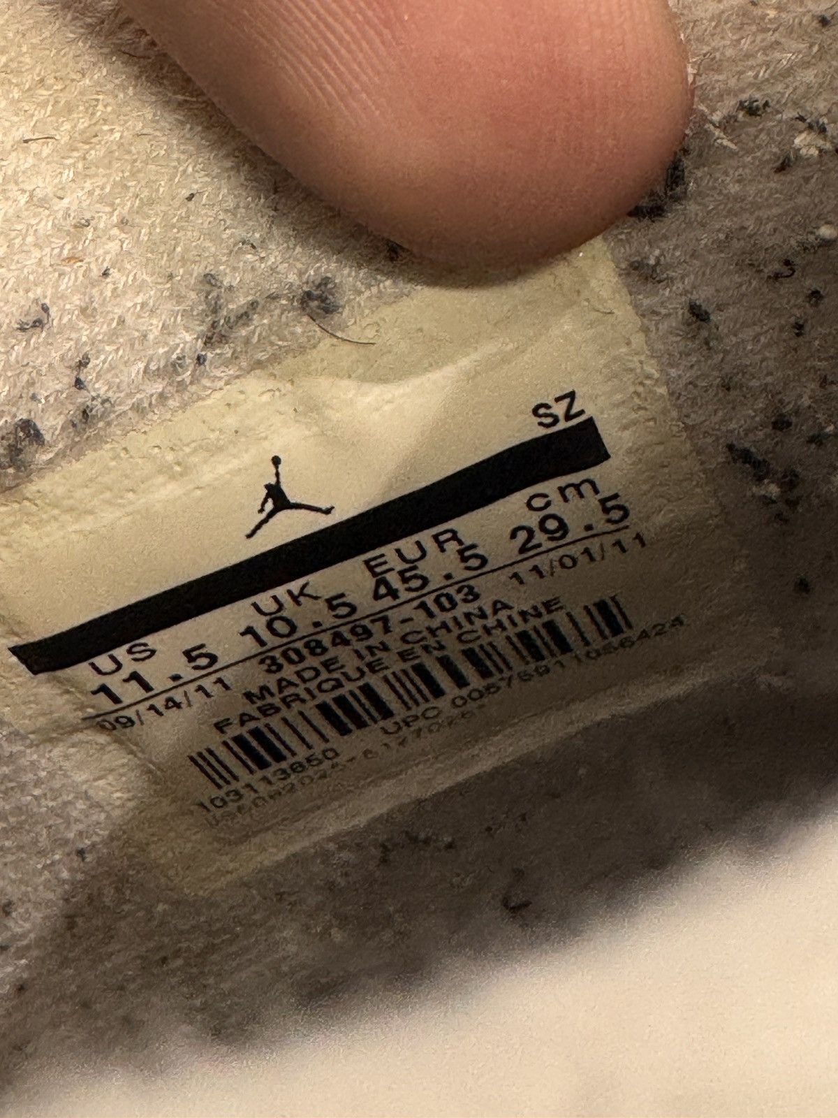 Jordan Brand Air Jordan 4 White Cement Size 11.5 (2012) Size US 11.5 / EU 44-45 - 10 Thumbnail