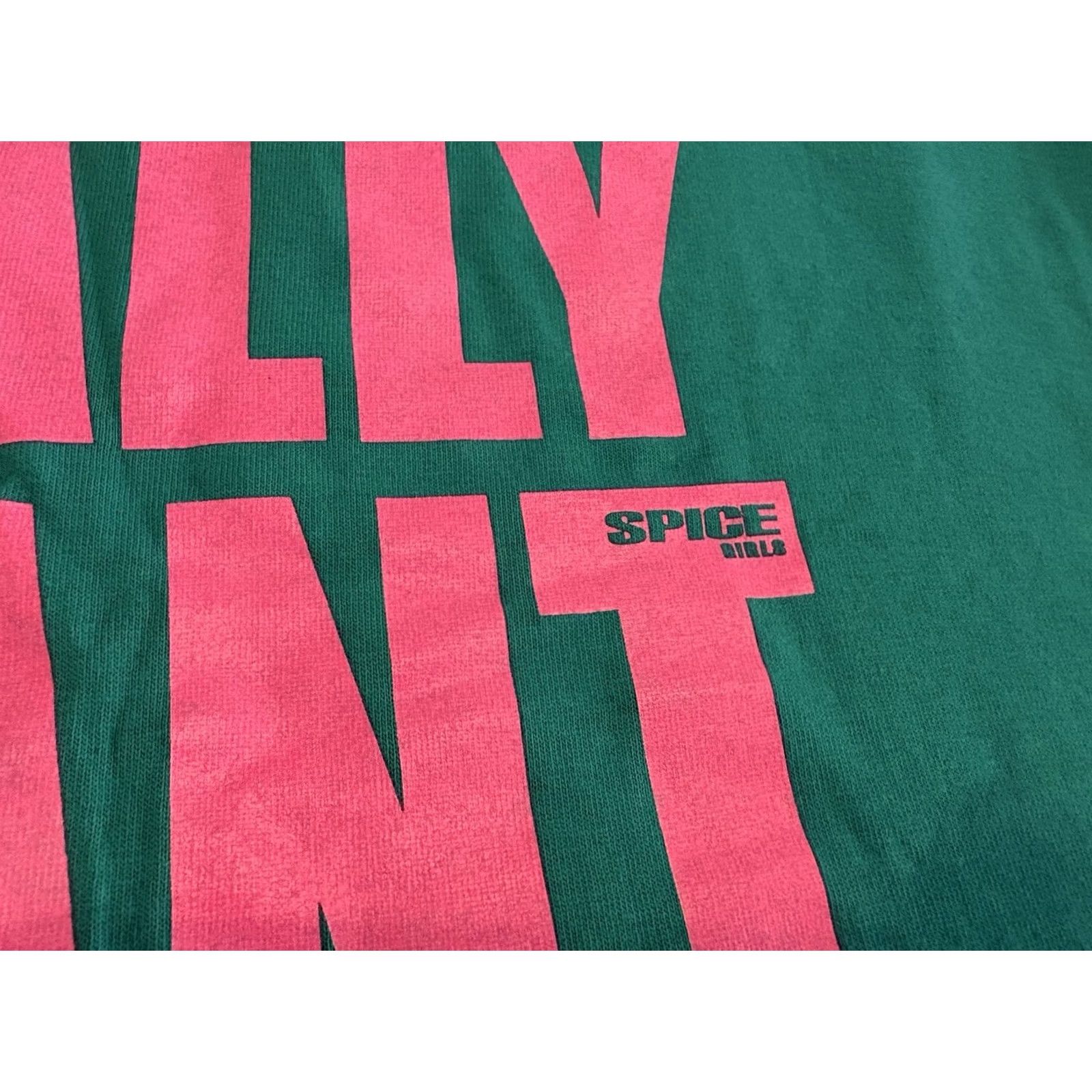 Gildan VINTAGE Spice Girls What I Really Really Want Wannabe T-Shirt Men M Green 90s Music Graphic Print Crew Neck Short Sleeve Gildan Cotton Size US M / EU 48-50 / 2 - 4 Thumbnail