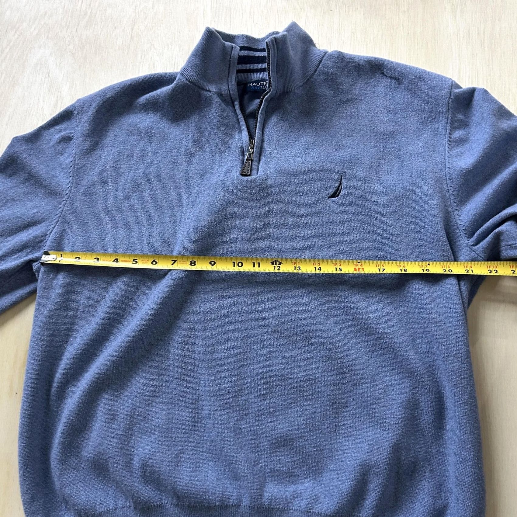 Nautica Nautica Sweater Mens 2XL Blue 1/4 Zip Mock Neck Navtech Knit Pullover Logo Size US XXL / EU 58 / 5 - 4 Thumbnail