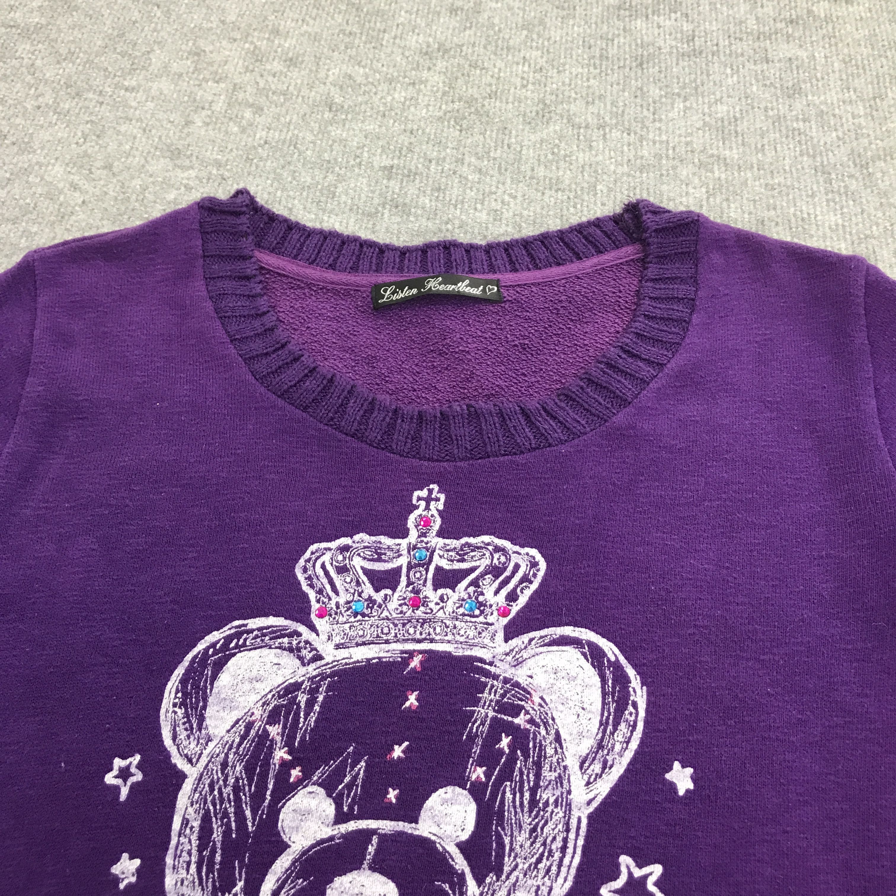 Japanese Brand belive teddy punk style Japan sweatshirts Size XS / US 0-2 / IT 36-38 - 10 Thumbnail