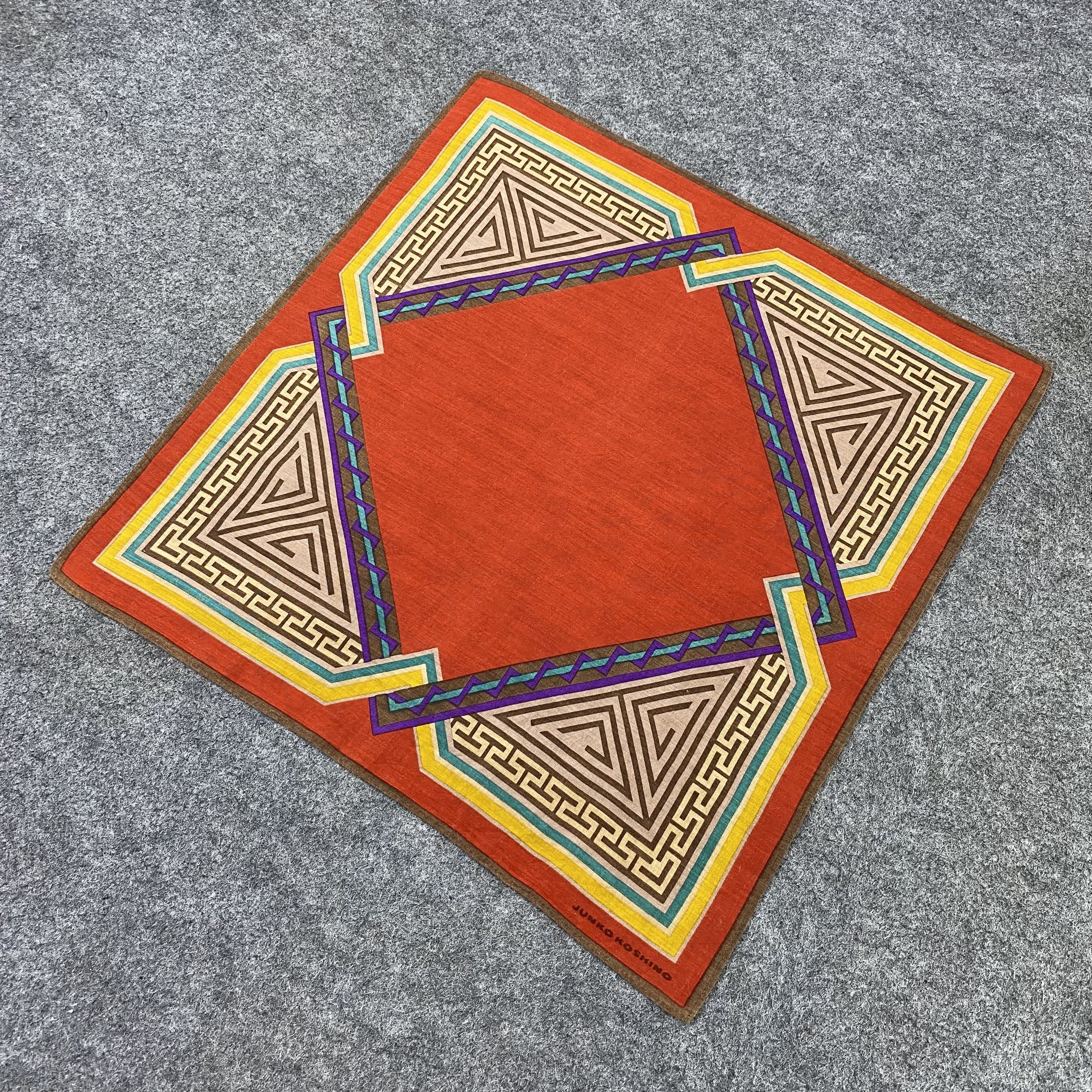 Japanese Brand Junko Koshino Handkerchief Neckerchief Bandana-B1870 Size ONE SIZE - 4 Thumbnail