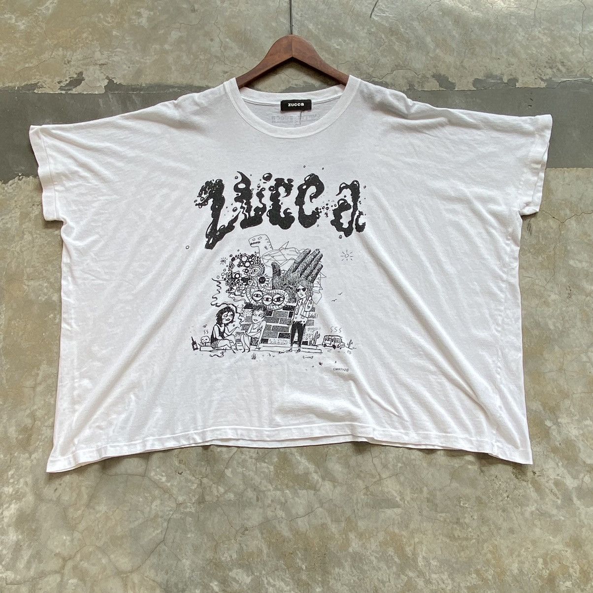Japanese Brand Vintage Zucca x CMRTYZ Poncho Oversize Tee Size US XXL / EU 58 / 5 - 10 Thumbnail