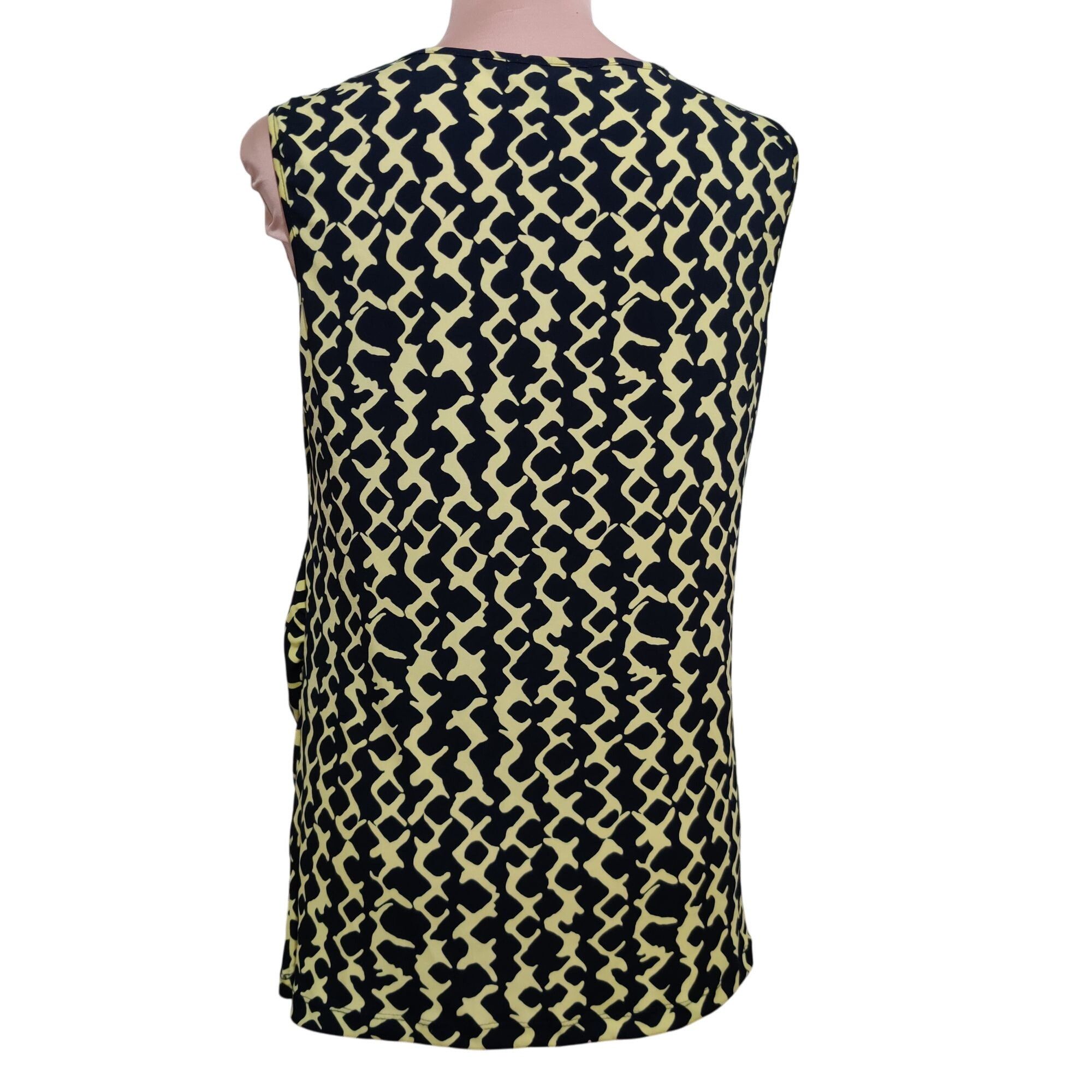 Other Susan Lawrence Womens Blouse Sleeveless Cowl Neck Geometric Size L / US 10 / IT 46 - 3 Thumbnail