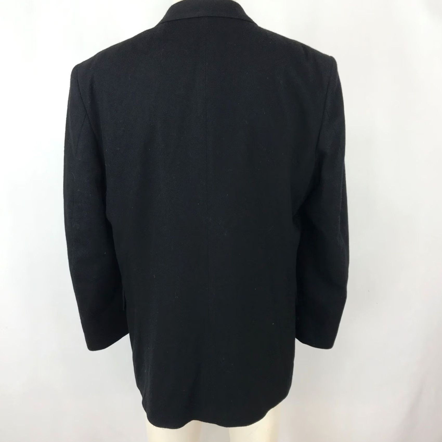 Oscar De La Renta VINTAGE Oscar de la Renta Mens Blazer Jacket 42R Black Wool Cashmere Blend BLAZER Mens Size 42R - 5 Thumbnail
