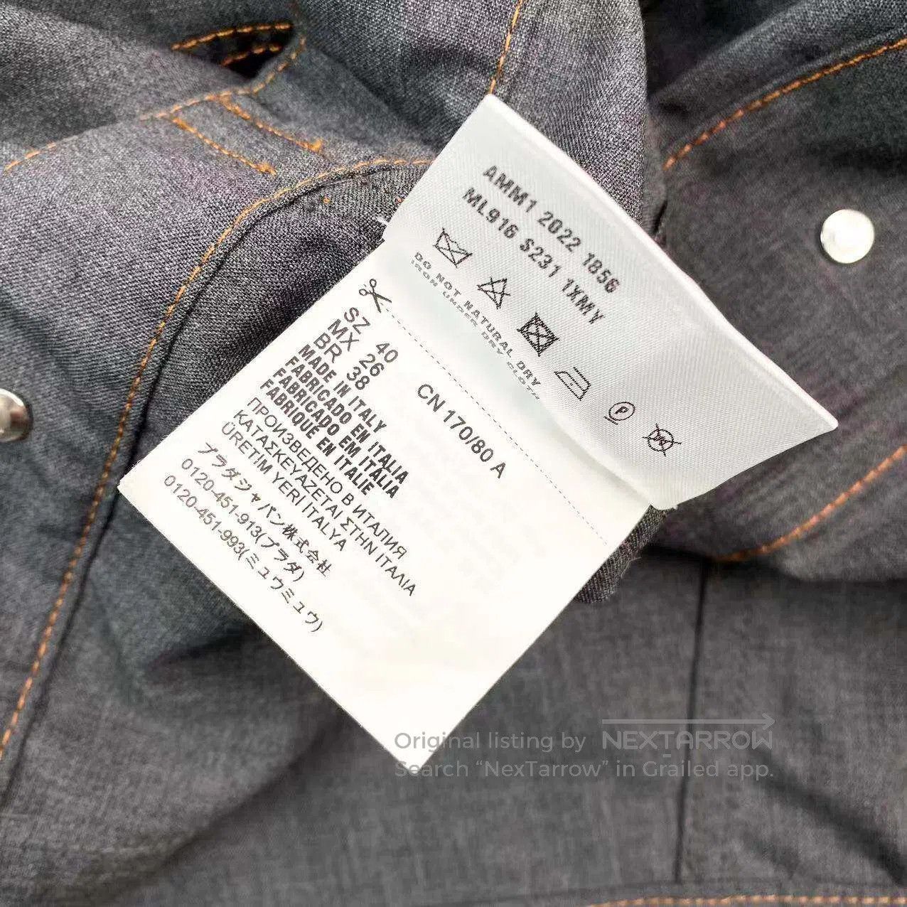 Miu Miu Miu Miu 23SS logo denim jacket| Size XS / US 0-2 / IT 36-38 - 4 Thumbnail