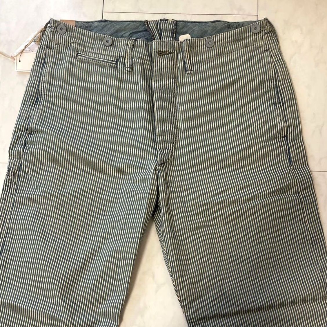Vintage VINTAGE RRL Striped Cotton Linen Field Pants Shirt? Size US 31 - 7 Thumbnail
