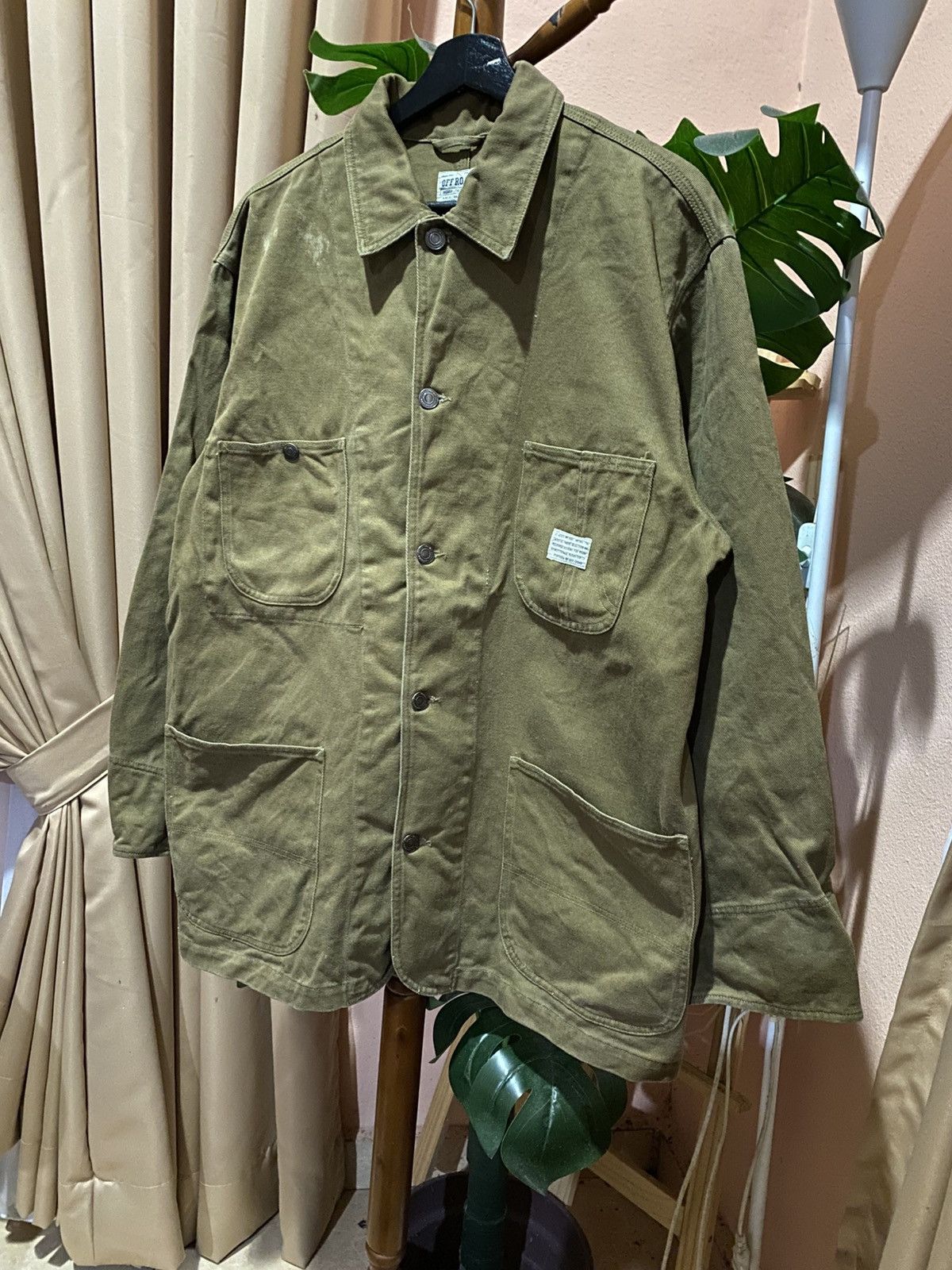 Vintage Off Road Khaki Canvas Work Jacket Utility Chore Coat Size US M / EU 48-50 / 2 - 4 Thumbnail