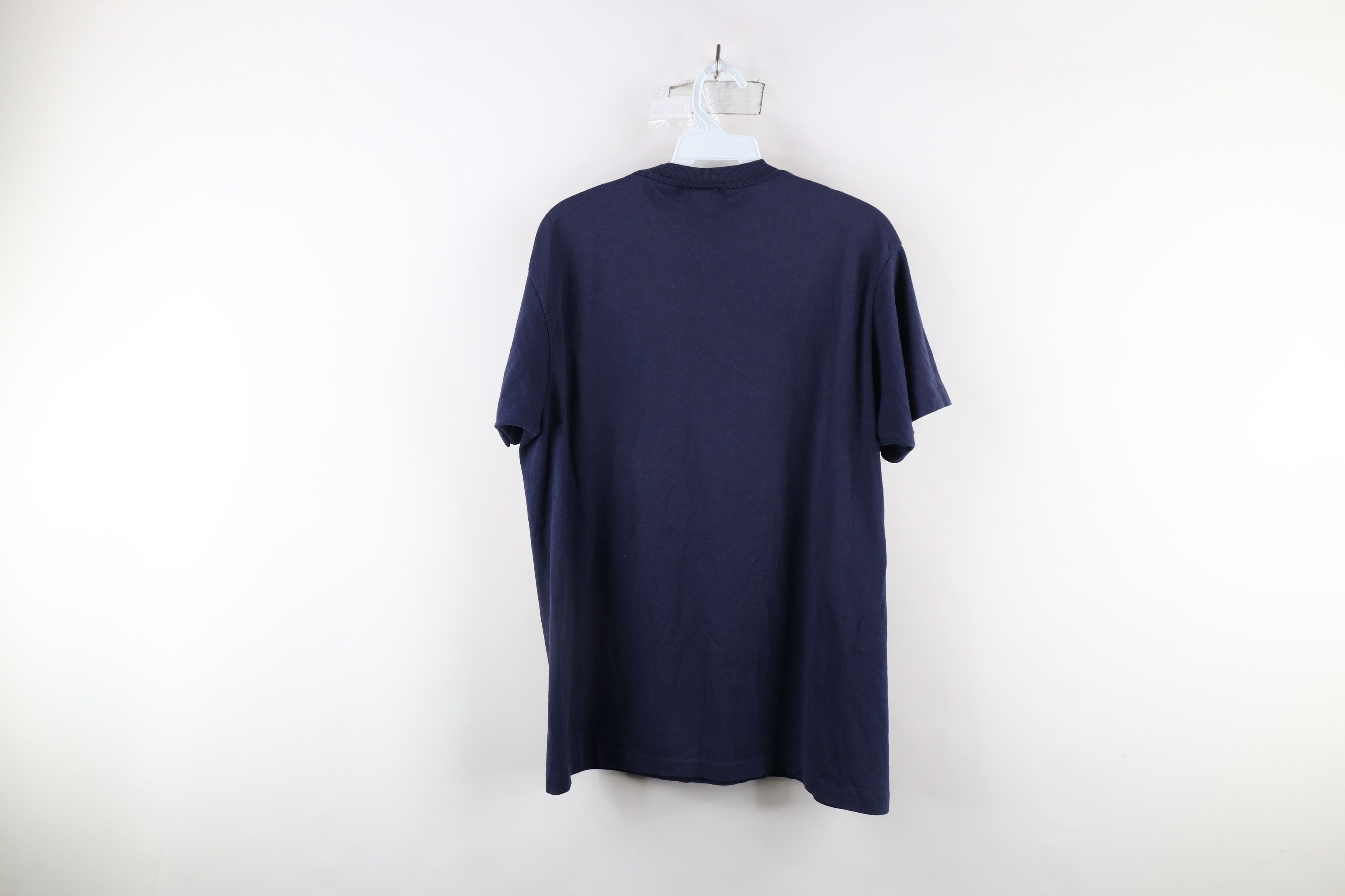 Adidas × Vintage Vintage 70s 80s Adidas Spell Out Striped T-Shirt Blue USA Size US L / EU 52-54 / 3 - 11 Thumbnail