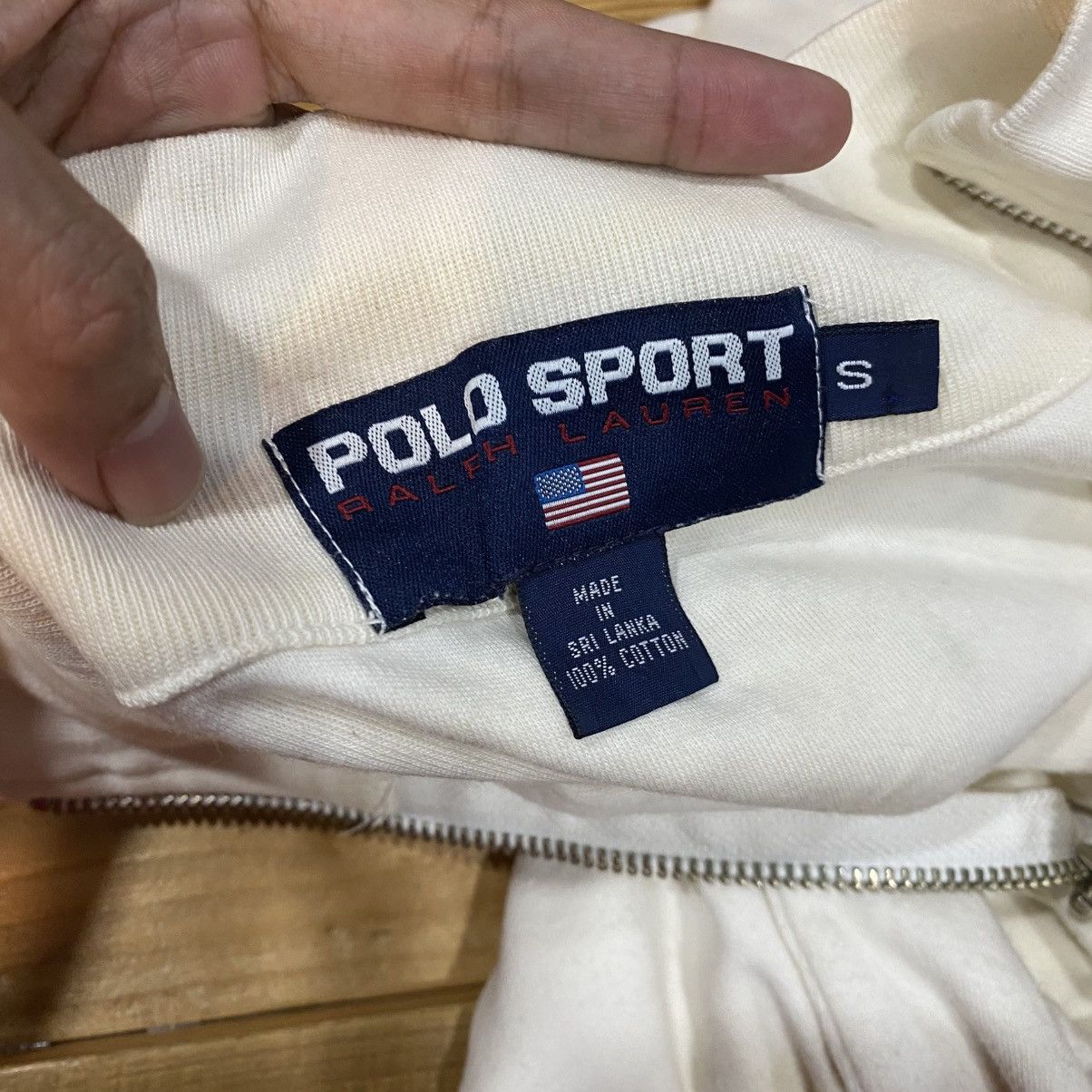 Polo Ralph Lauren × Ralph Lauren × Vintage VINTAGE POLO SPORT SIDE TAPE HALF ZIP SWEATER Size US S / EU 44-46 / 1 - 16 Thumbnail