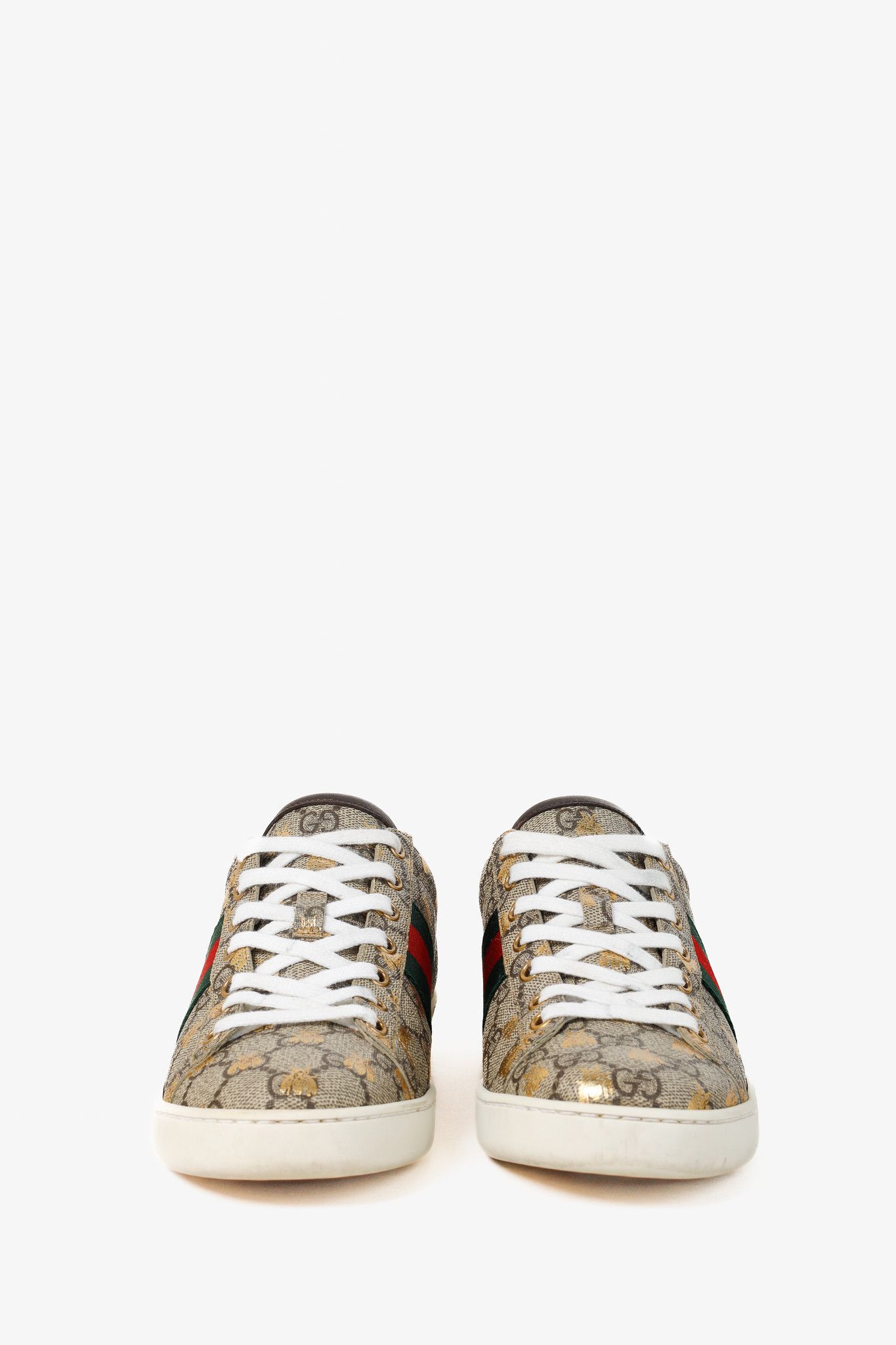 Gucci Gucci Womens Ace GG Logo Supreme Golden 'Bees' Trainers Size US 7 / IT 37 - 2 Thumbnail