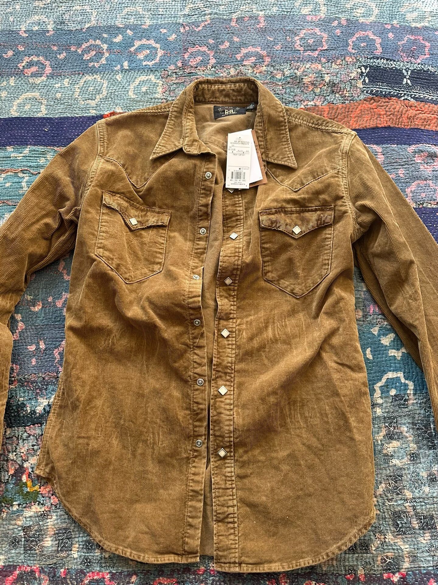 RRL Ralph Lauren RRL Corduroy Button-Up Western Shirt Size US M / EU 48-50 / 2 - 1 Thumbnail