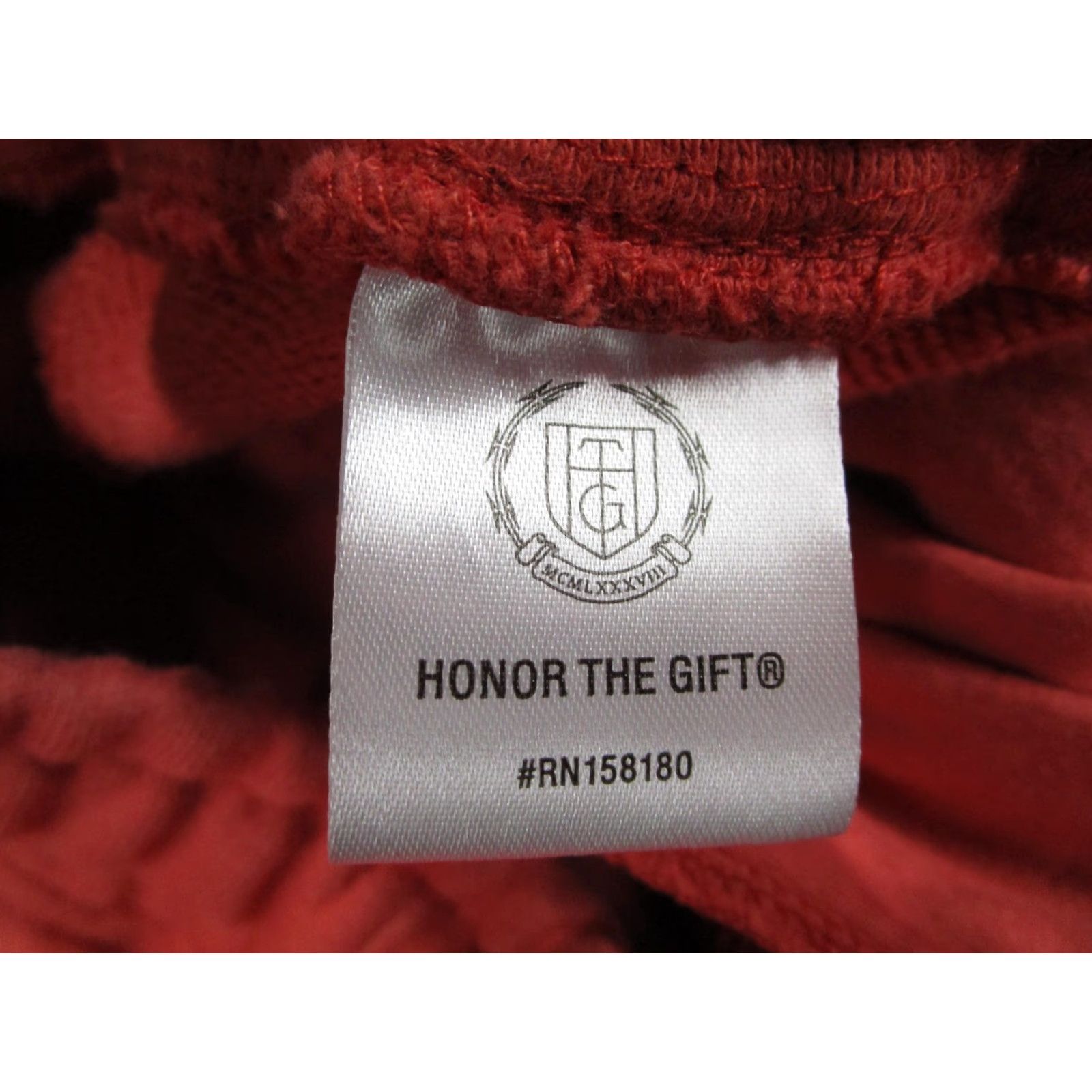 Honor the Gift Honor The Gift Mens XL Red Fleece Sweat Shorts Casual Streetwear Lounge Comfort Drawstring Elastic Waist Pockets Classic 100% Cotton Size US 36 / EU 52 - 5 Thumbnail