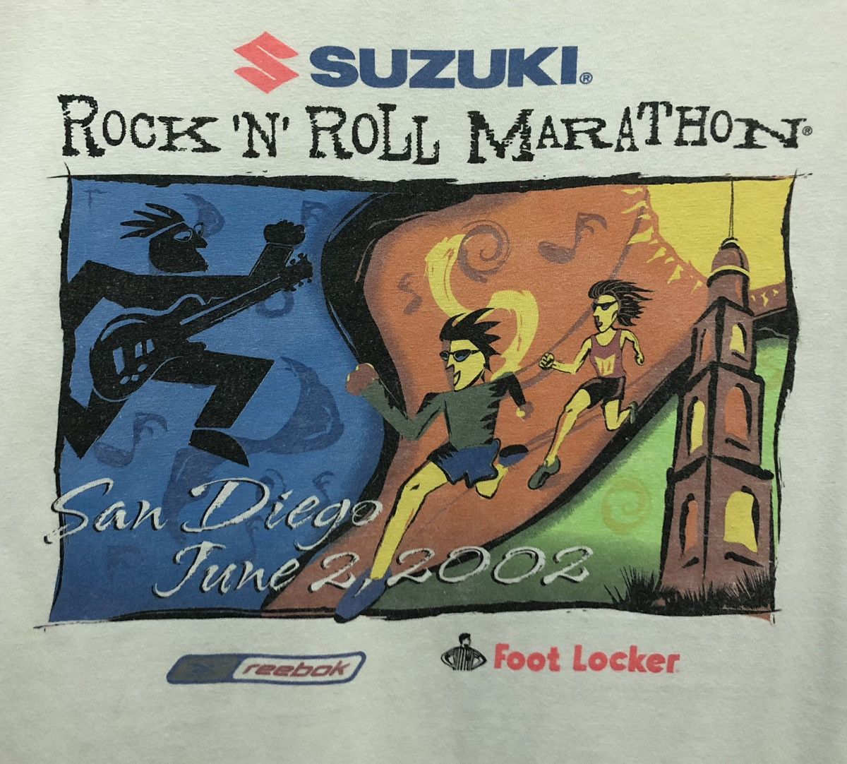 Reebok Vintage Reebok Suzuki Rock 'N' Roll Marathon San Diego Shirt Size US L / EU 52-54 / 3 - 3 Thumbnail