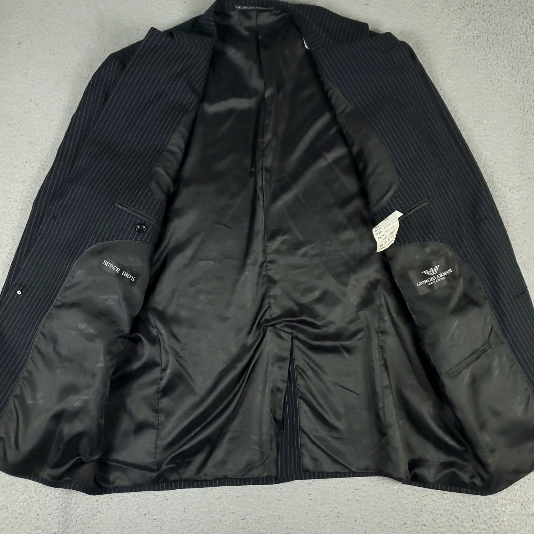 Giorgio Armani Giorgio Armani Jacket Blazer Mens Size 52 Black Fitted Super 180s Wool Italy Size 52R - 5 Thumbnail