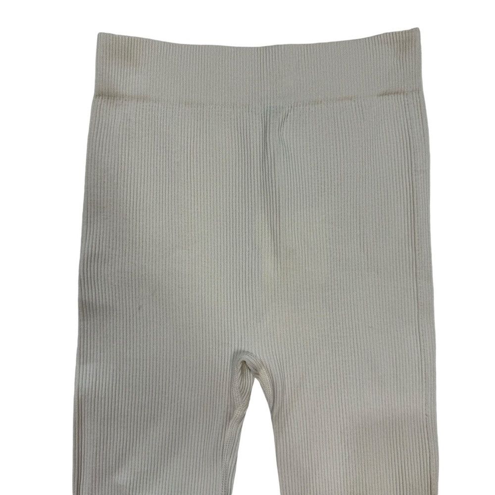 Zara NWT New ZARA Ivory Seamless Ribbed Leggings Size XS/S Size 25" / US 0 / IT 36 - 4 Thumbnail