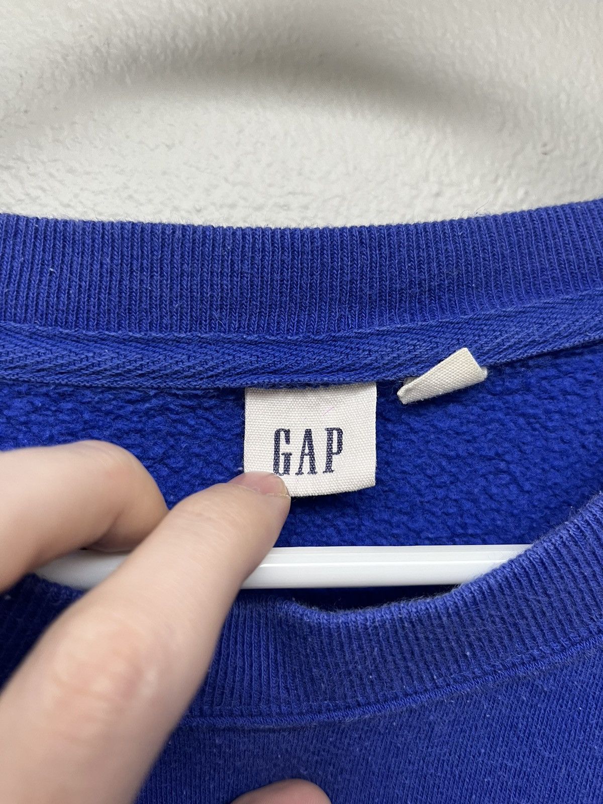 Gap Vintage Gap Original Patch Logo Blue Crewneck Sweater Size XL / US 12-14 / IT 48-50 - 4 Thumbnail