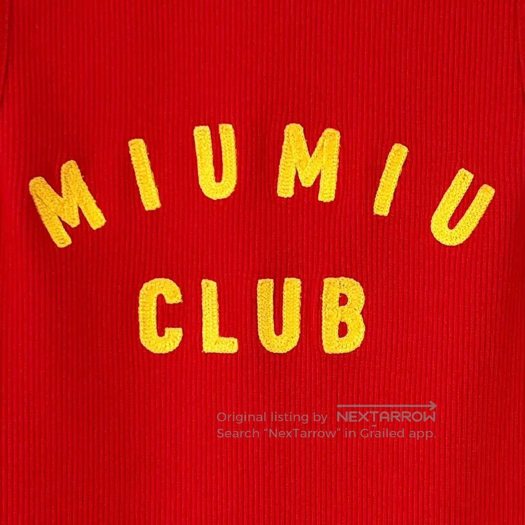 Miu Miu Miu Miu Red Logo Embroidered Cotton Vest. Size S / US 4 / IT 40 - 4 Thumbnail