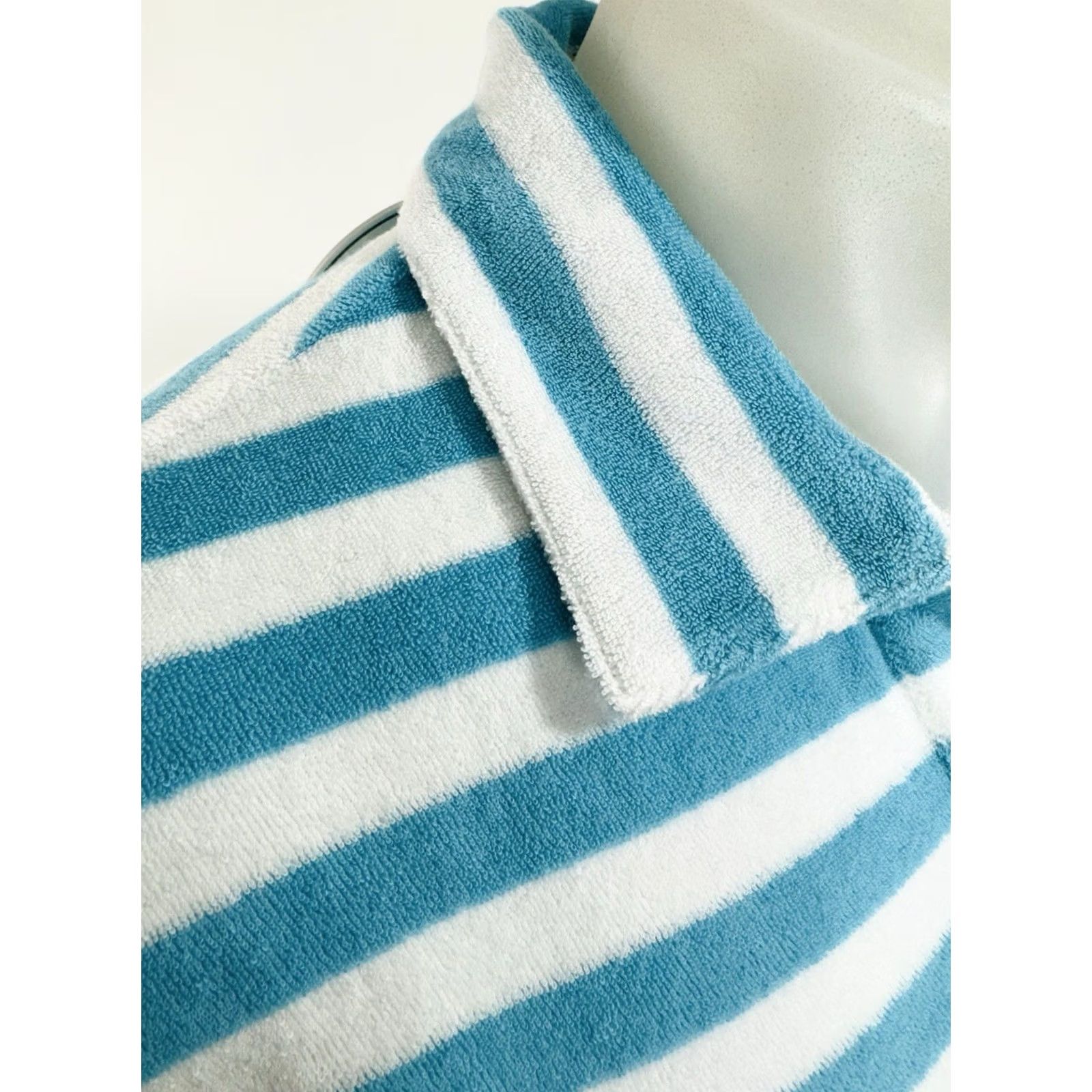 Vintage Criquet Polo Shirt Mens S Striped Terrycloth Greenish Blue White Golf Size US S / EU 44-46 / 1 - 3 Thumbnail