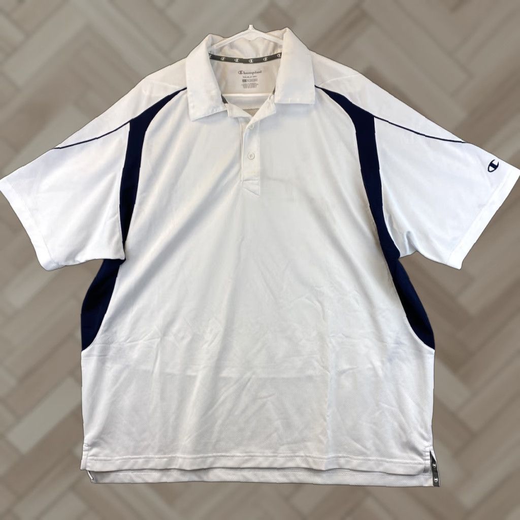 Champion White Collared Champion Du-Dry Polo Golf Shirt Men’s Size XL 87-36 Size US XL / EU 56 / 4 - 1 Thumbnail