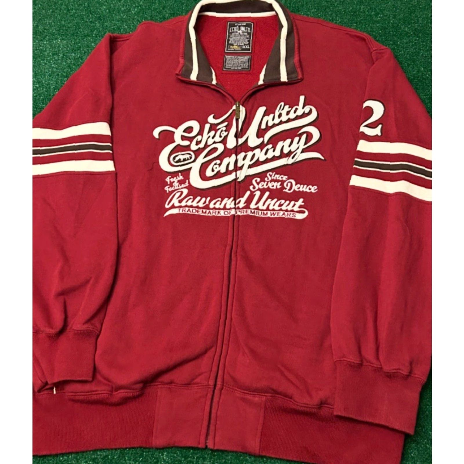 Ecko Unltd. VINTAGE Ecko Unltd Logo Full Zip Jacket Mens XXL Red Hip Hop Grunge Skater 90s Y2K Vintage Punk Size US XXL / EU 58 / 5 - 4 Thumbnail
