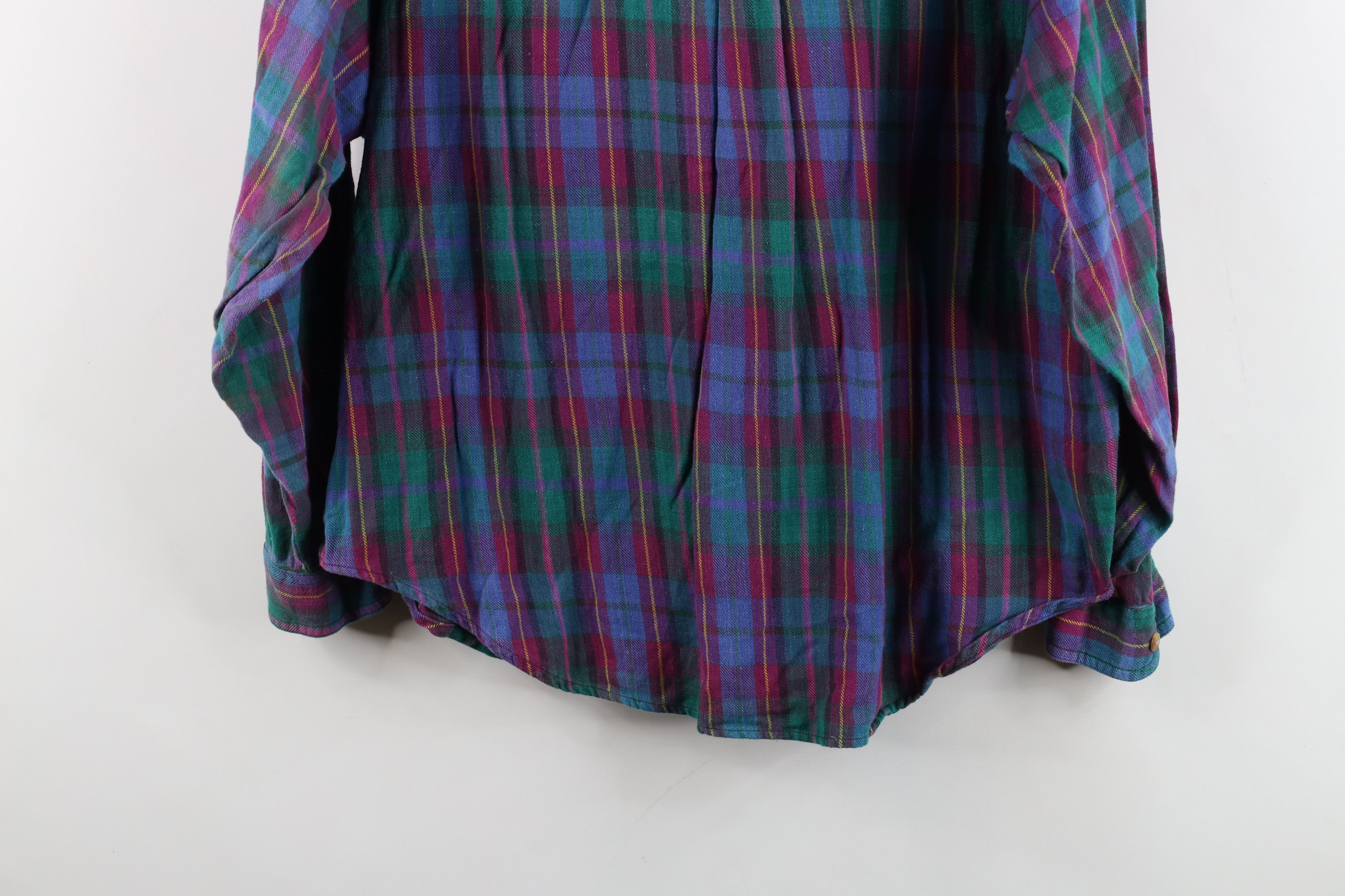 Vintage Vintage 90s Streetwear Collared Button Down Shirt Plaid Size L / US 10 / IT 46 - 12 Thumbnail