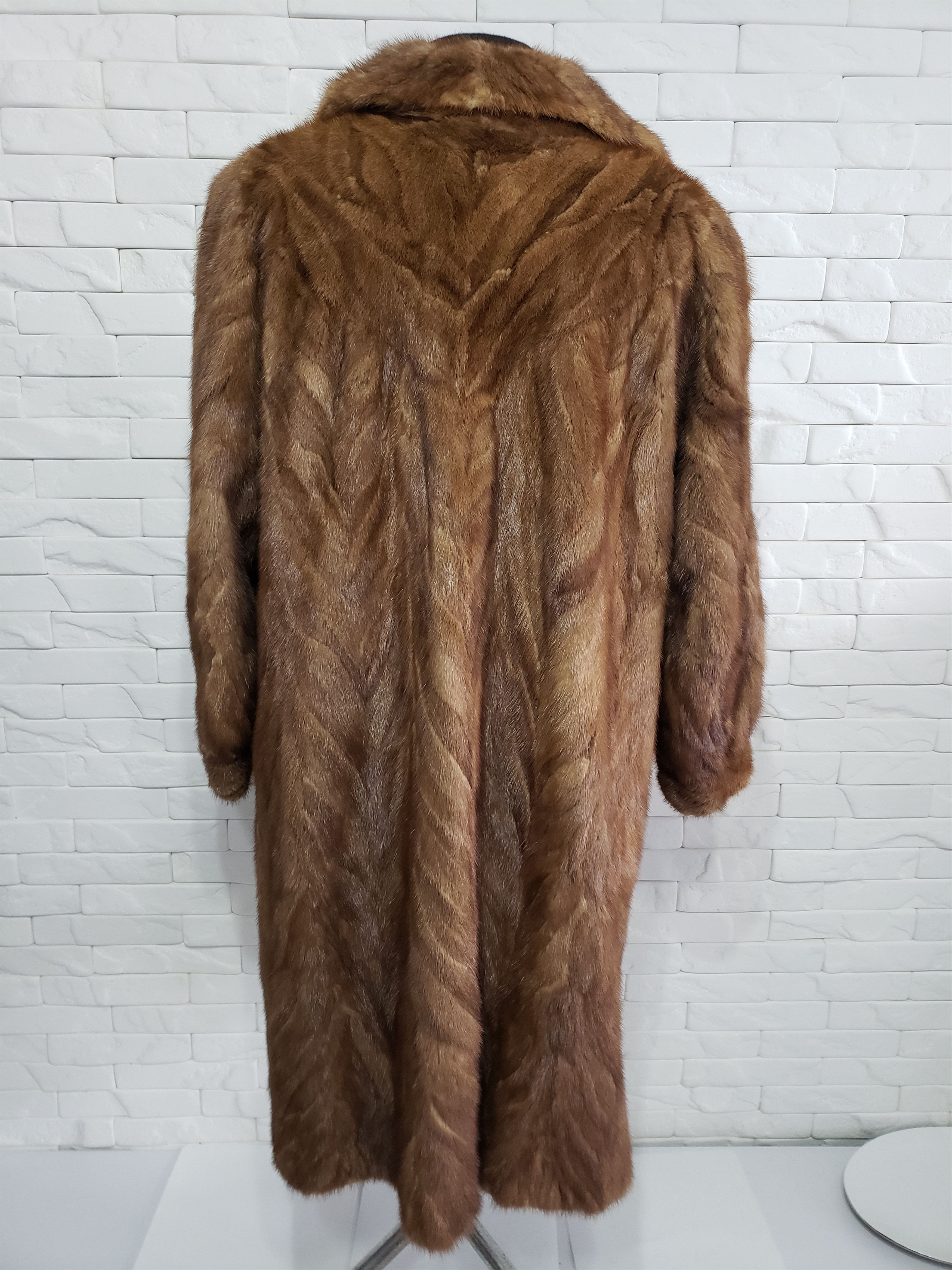 Genuine Leather × Uniqlo Stylish brown women's mink coat. Size XXL / US 16-18 / IT 52-54 - 4 Thumbnail