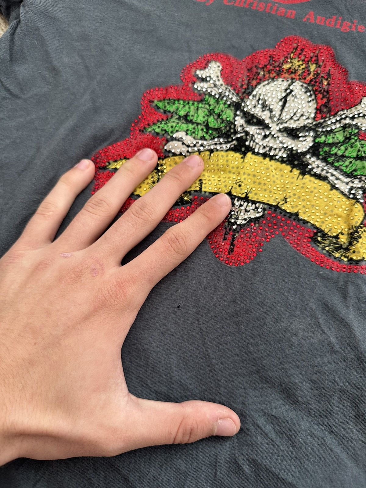 Ed Hardy 🔥VINTAGE ED HARDY RHINESTONES LOGO T-SHIRT🔥 Size US M / EU 48-50 / 2 - 6 Thumbnail