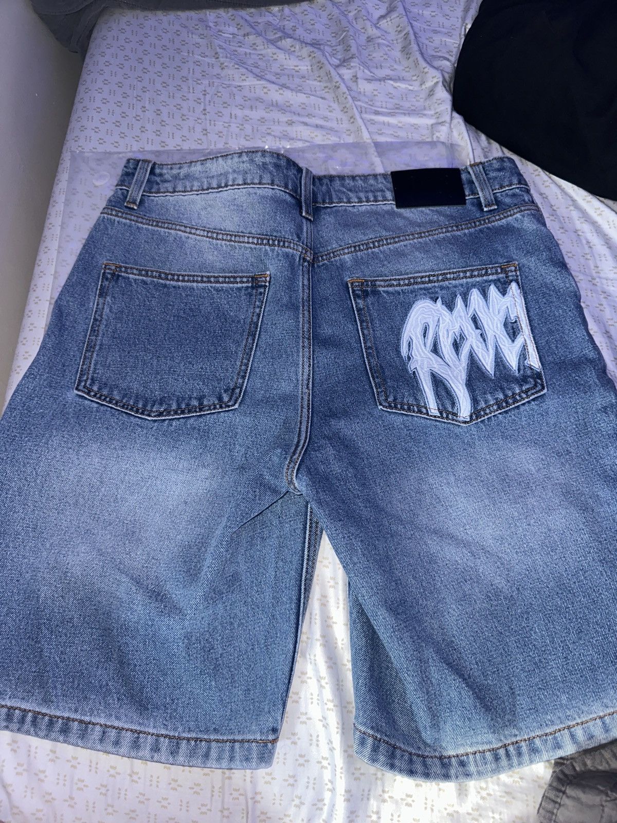 Revenge Revenge Thorn Denim Shorts Size US 34 / EU 50 - 2 Thumbnail