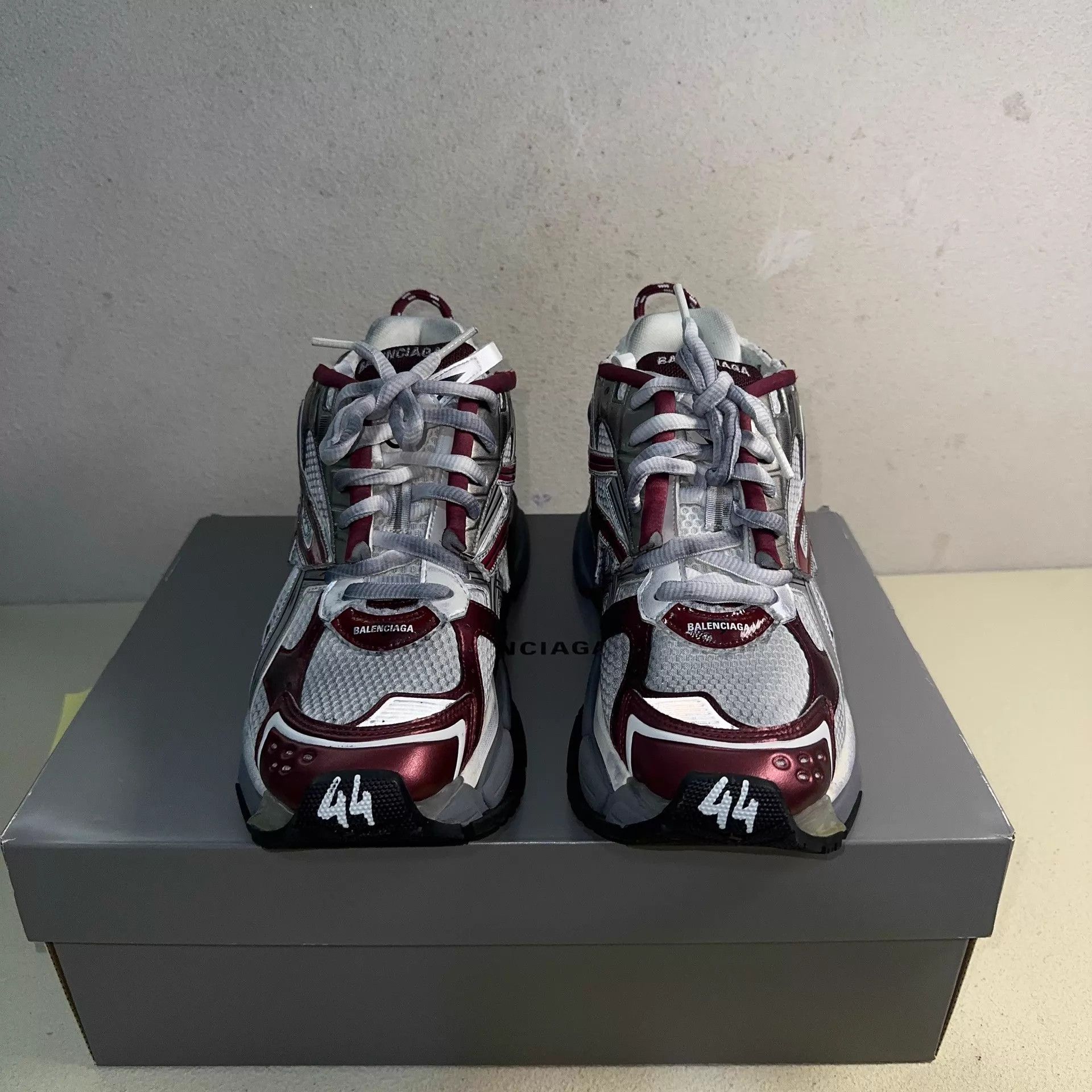 Balenciaga Balenciaga Runner Red Silver 44 Size US 11 / EU 44 - 2 Thumbnail