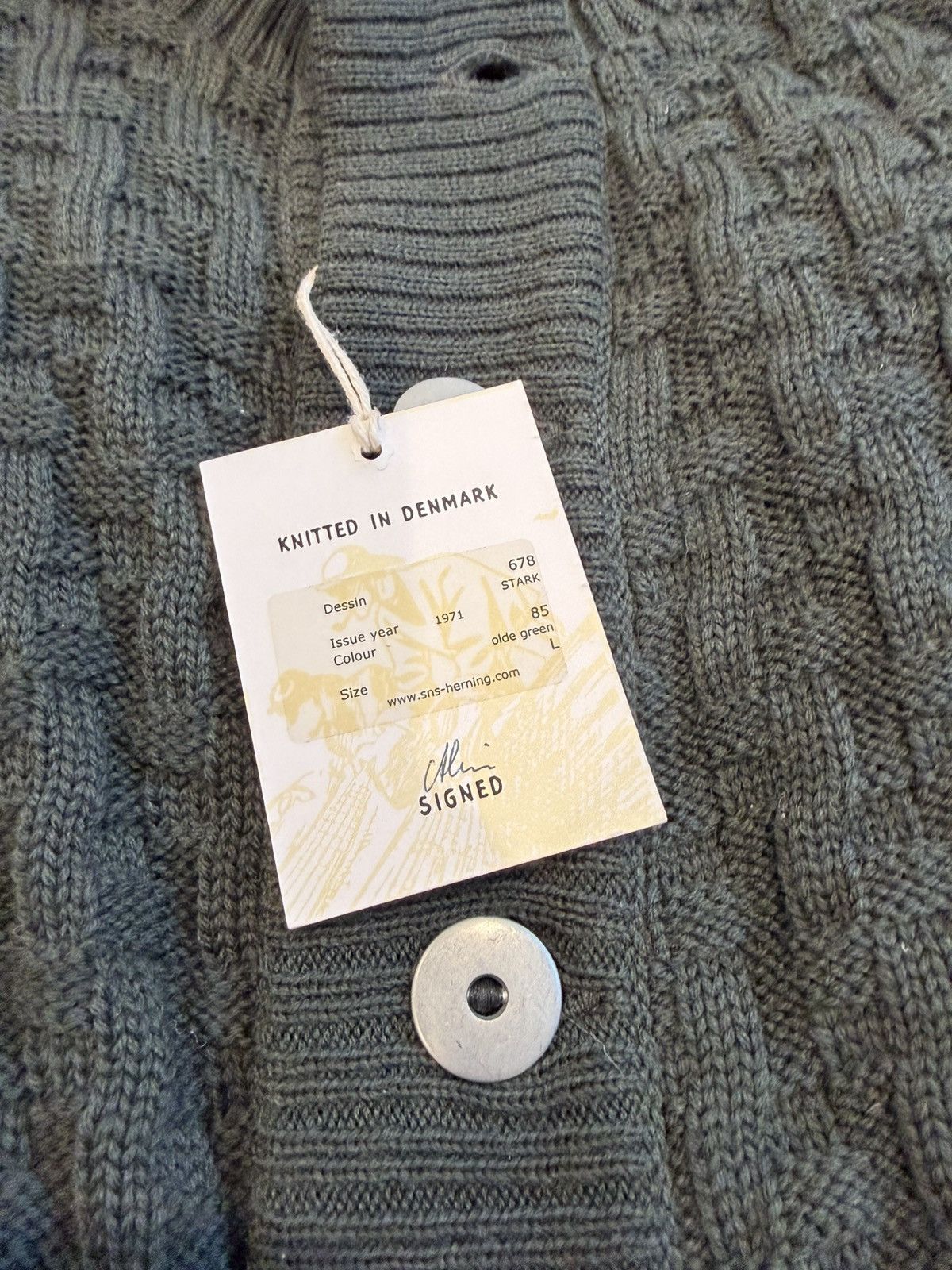 S.N.S. Herning S.N.S. Herning Olde Green Stark Cardigan, Large Size US L / EU 52-54 / 3 - 2 Thumbnail