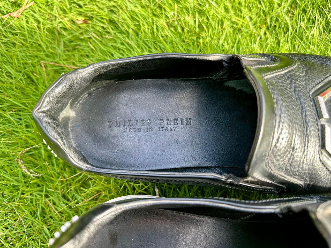 Philipp Plein Authentic Philipp Plein Hexagon Logo Leather Slip On Size US 7.5 / EU 40-41 - 8 Thumbnail