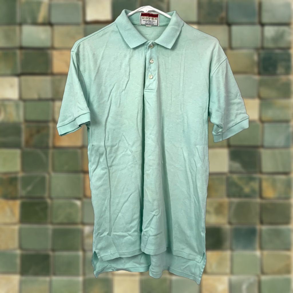 Arrow VINTAGE Dover Arrow Polo Shirt Mint Green 100% Cotton Regular M Mens Collar-Down Short Sleeve 90s Theme Size US M / EU 48-50 / 2 - 1 Thumbnail