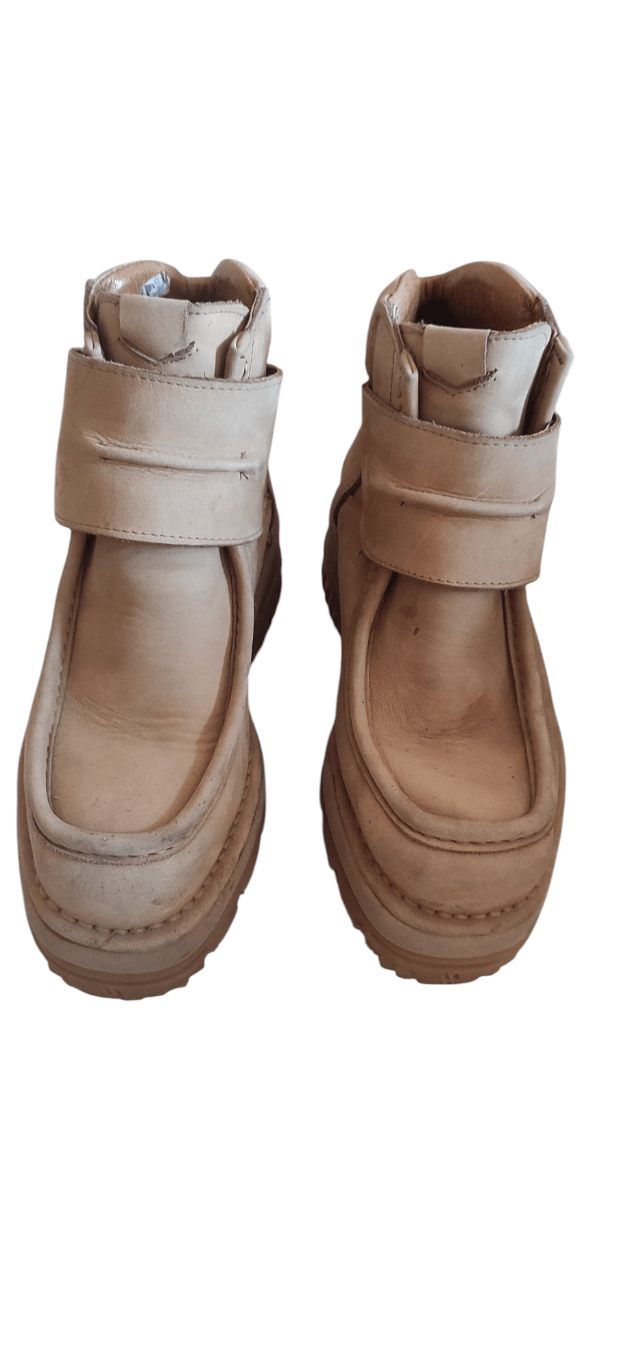 Genuine Leather × New Rock × Vintage VTG New Rock Ankle Stapped Boots Metallic Leather Made Spain Size US 7.5 / EU 40-41 - 2 Thumbnail