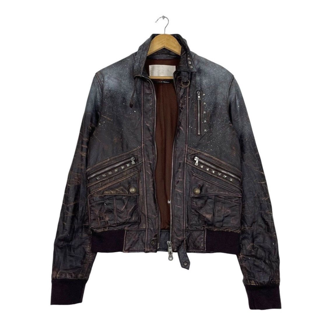 初期　KMRii平成 当時物 2本　本革　archive KMRii KMRii x Ernte 2000's Studded Leather Rider Jacket | Grailed