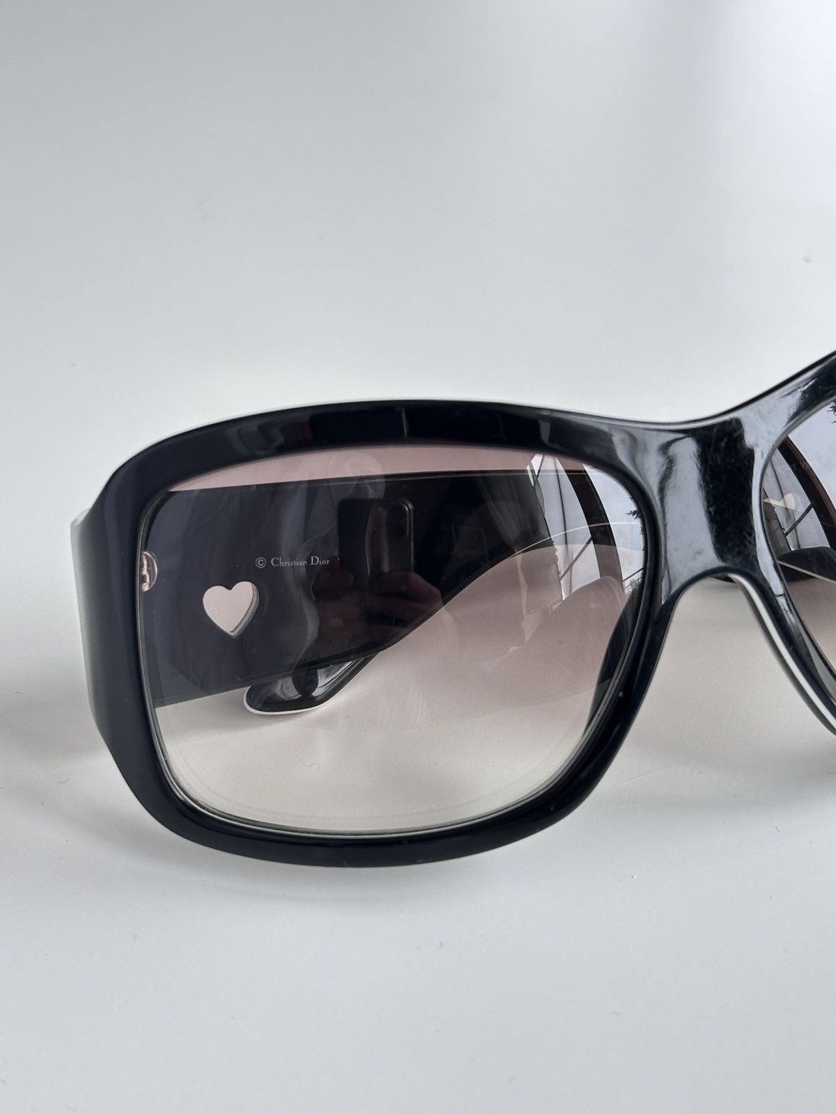 Dior DIOR Heart Logo LovinglyDior 1 Sunglasses Black Y2K Size ONE SIZE - 9 Thumbnail