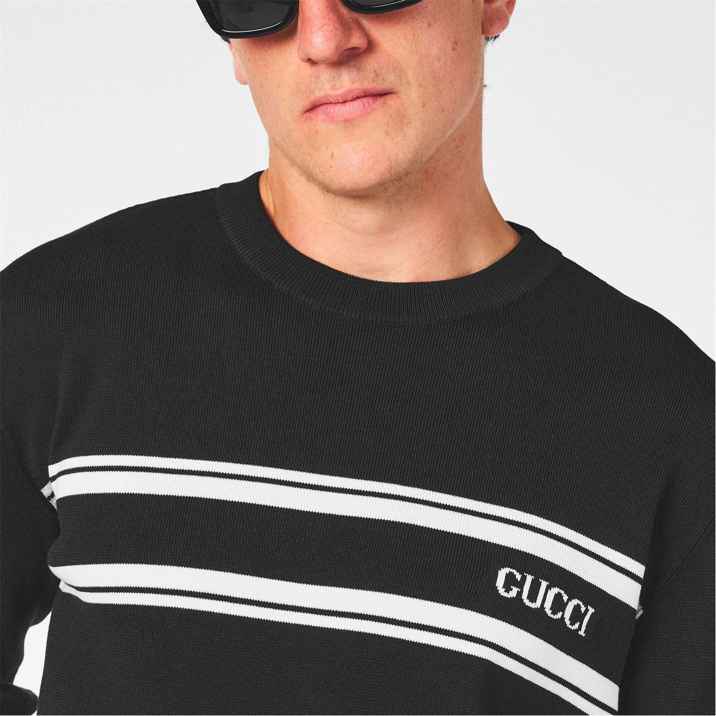Gucci o1g2r1mq0426 Wool-Mix Crew Neck Jumper in Black Size US S / EU 44-46 / 1 - 4 Thumbnail