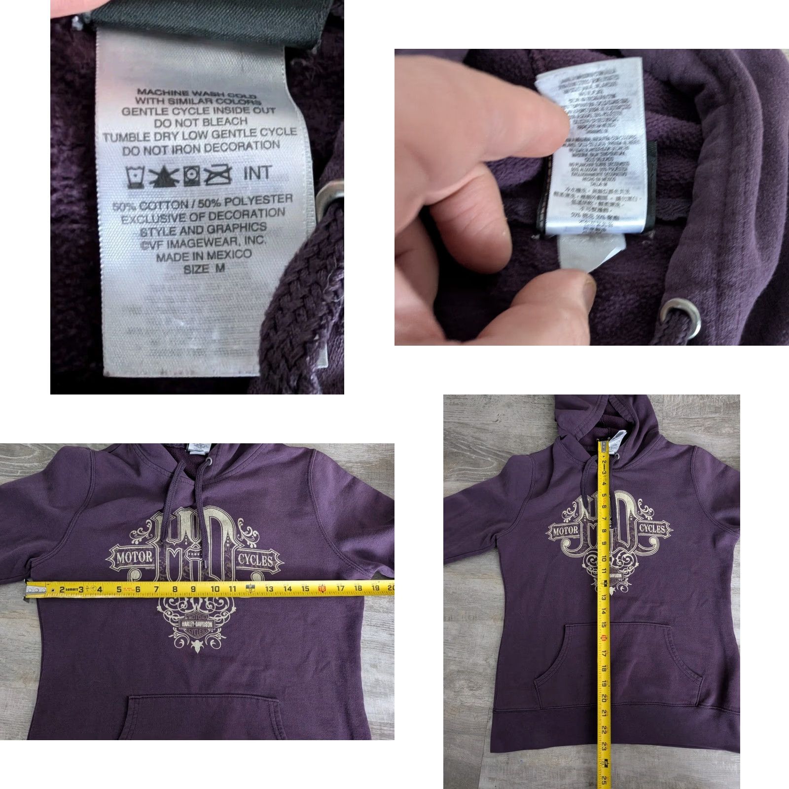 Harley Davidson Harley Davidson Official Women's Hoodie Purple Size M Xenia, Ohio Size M / US 6-8 / IT 42-44 - 8 Thumbnail