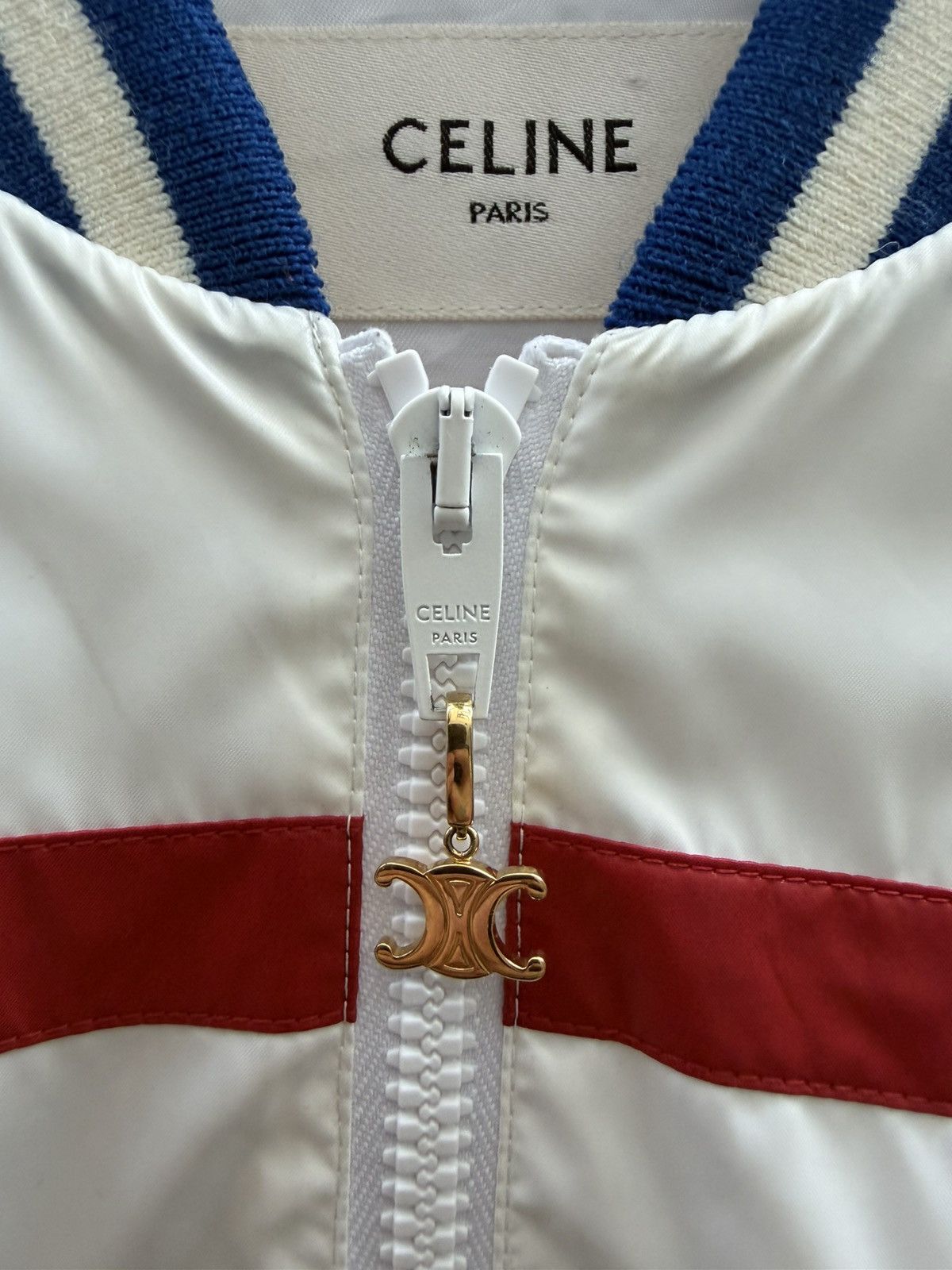 Celine SS24 Celine Striped Cropped Nylon Puffer Size XS / US 0-2 / IT 36-38 - 8 Thumbnail