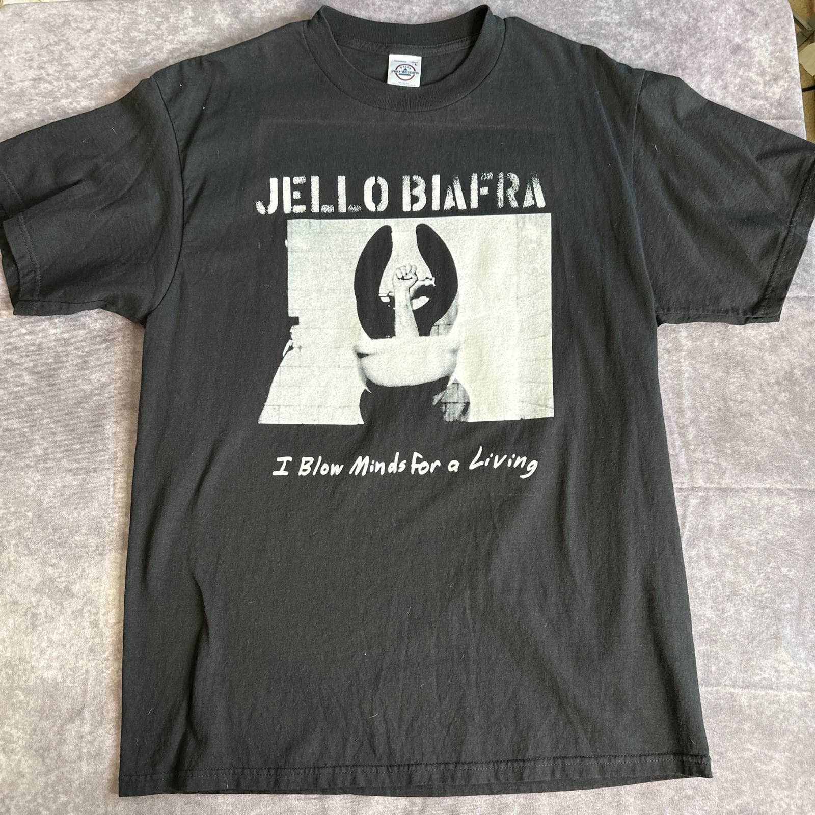 image of Delta Vintage Jello Biafra Double Stitch T-Shirt in Black, Men's (Size Large)