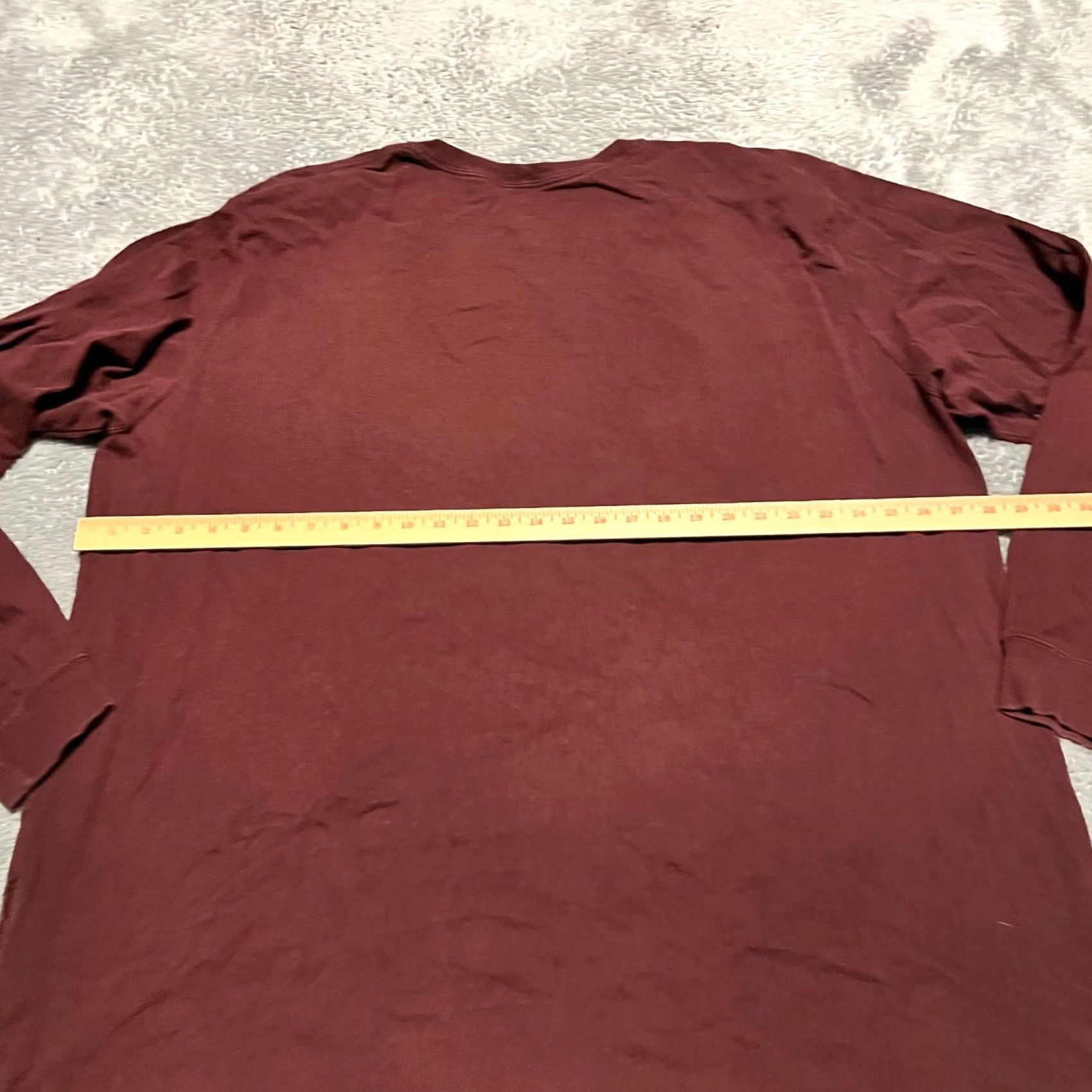 Carhartt VINTAGE Carhartt Shirt Mens 3XL Tall Loose Fit Maroon Long Sleeve Tshirt Mens Girls? Size US XXL / EU 58 / 5 - 4 Thumbnail