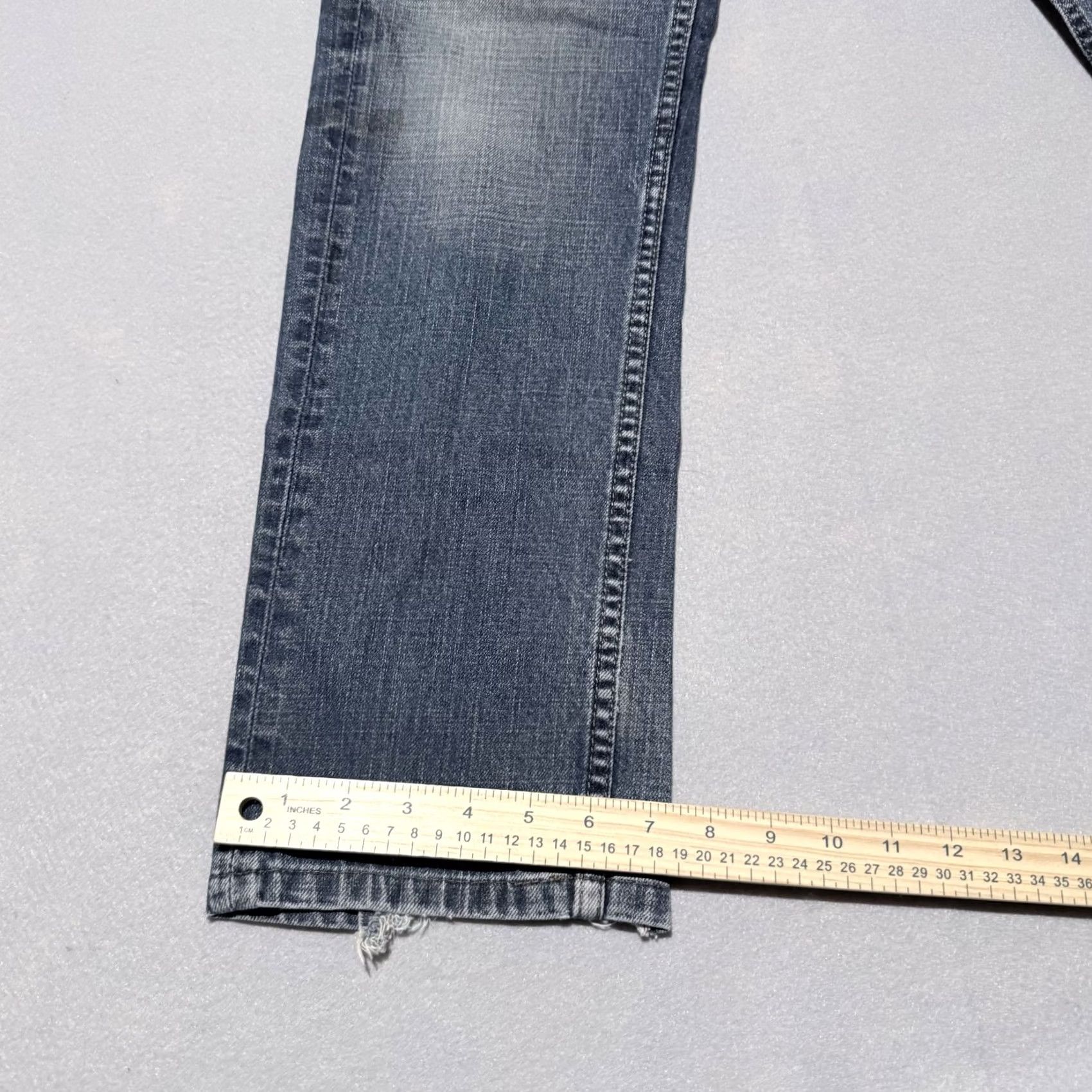 Levi's Levi's Jeans Men Blue Denim Distressed Ankle Mid-Rise Classic Straight 32X28 Size US 32 / EU 48 - 6 Thumbnail